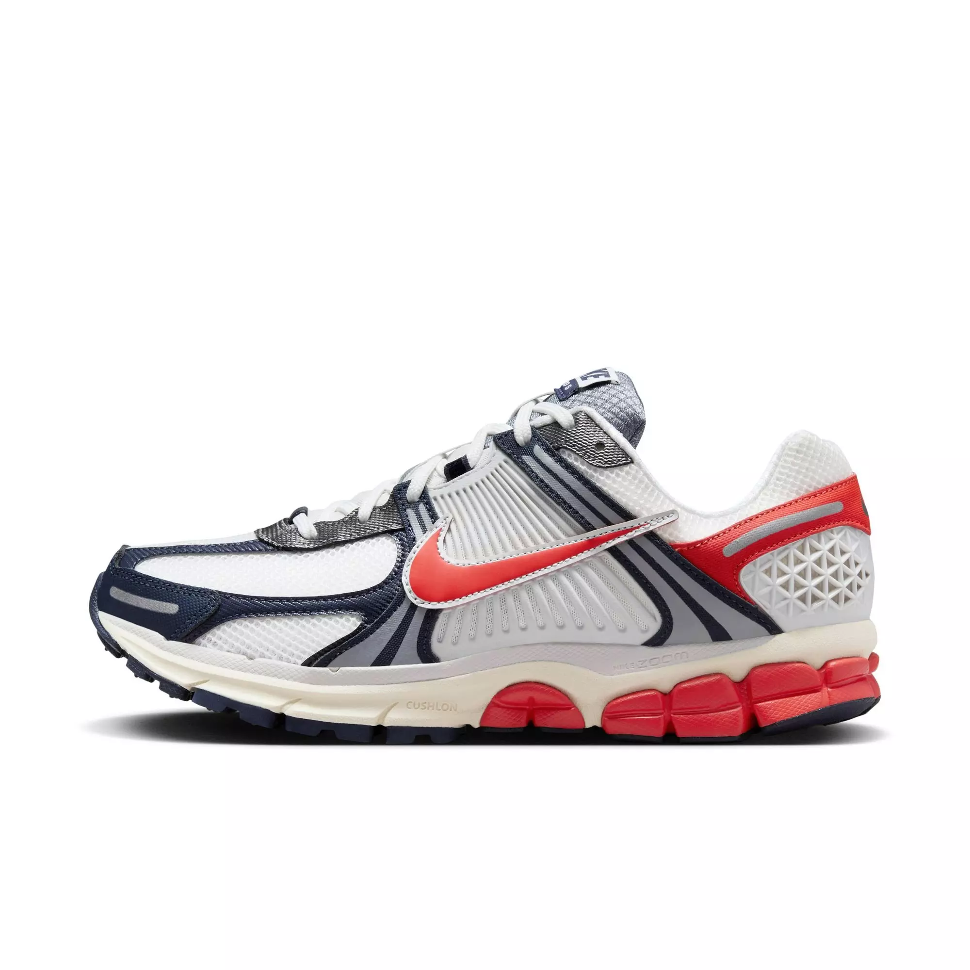 Nike Zoom Vomero 5 "Photon Dust/Picante Red/Summit White" Men's Shoe - WHITE/NAVY/RED