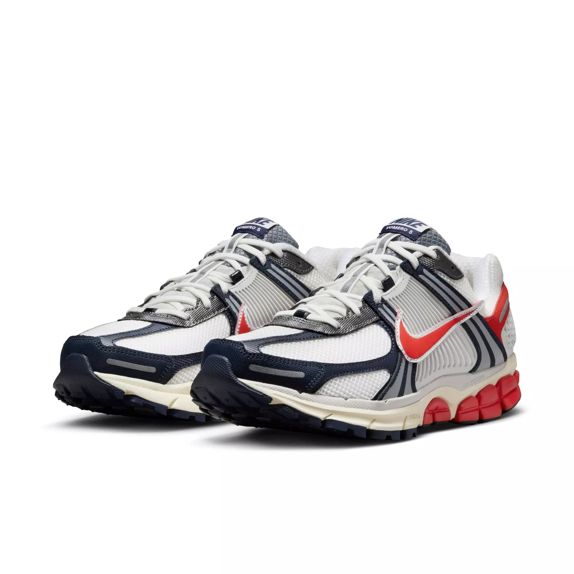 Nike Zoom Vomero 5 "Photon Dust/Picante Red/Summit White" Men's Shoe - WHITE/NAVY/RED