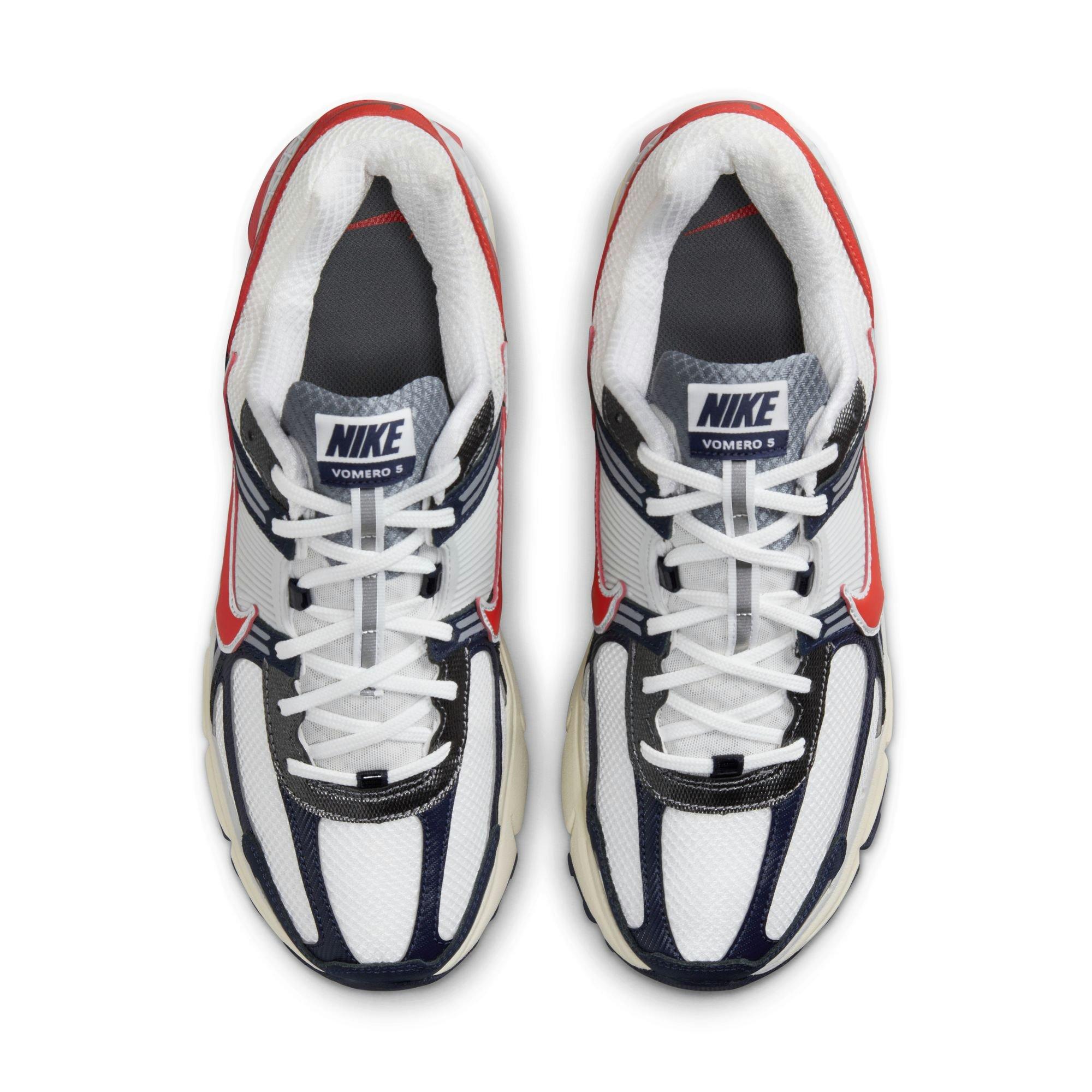 Nike Zoom Vomero 5 "Photon Dust/Picante Red/Summit White" Men's Shoe - WHITE/NAVY/RED Thumbnail View 8