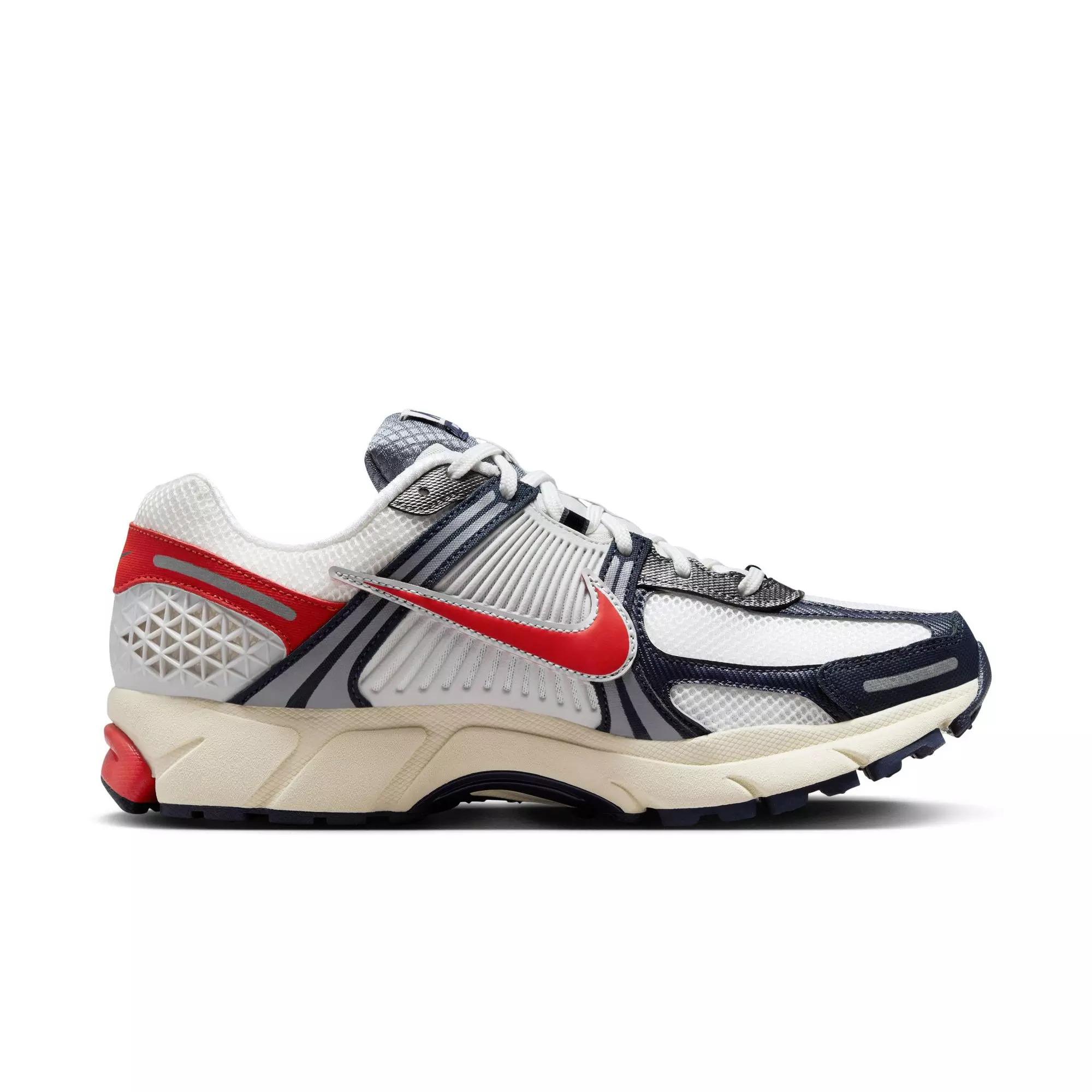 Nike Zoom Vomero 5 "Photon Dust/Picante Red/Summit White" Men's Shoe - WHITE/NAVY/RED