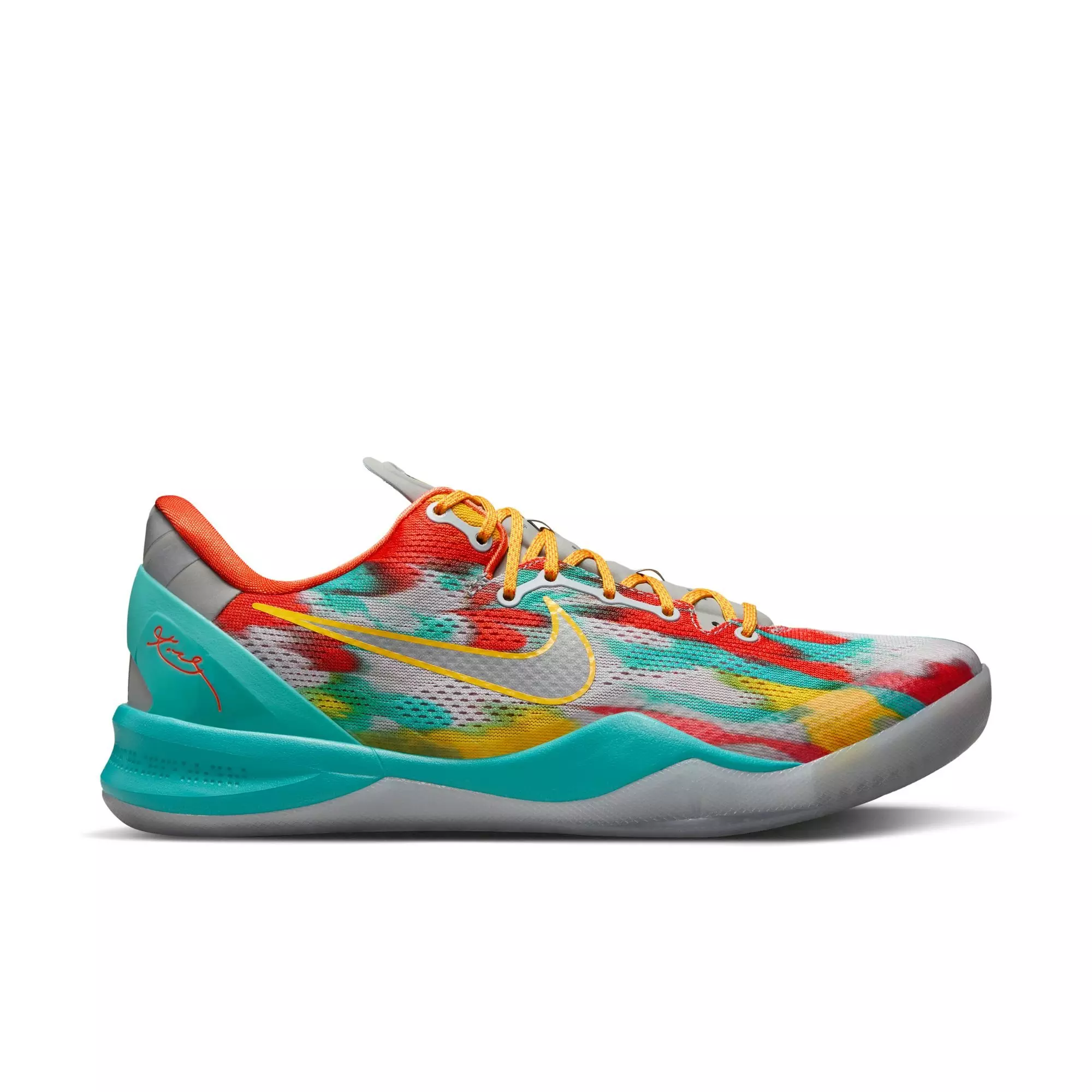Nike Kobe 8 "Venice Beach" Men's Basketball Shoe - STADIUM GREY/METALLIC SILVER/TOUR YELLOW