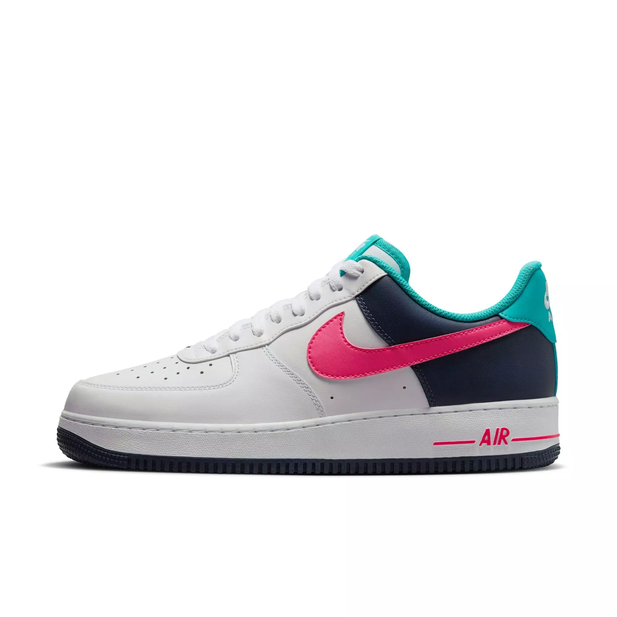 Nike Air Force 1 '07 "Racer Pink/Thunder Blue" Men's Shoe - WHITE/RACER PINK/THUNDER BLUE