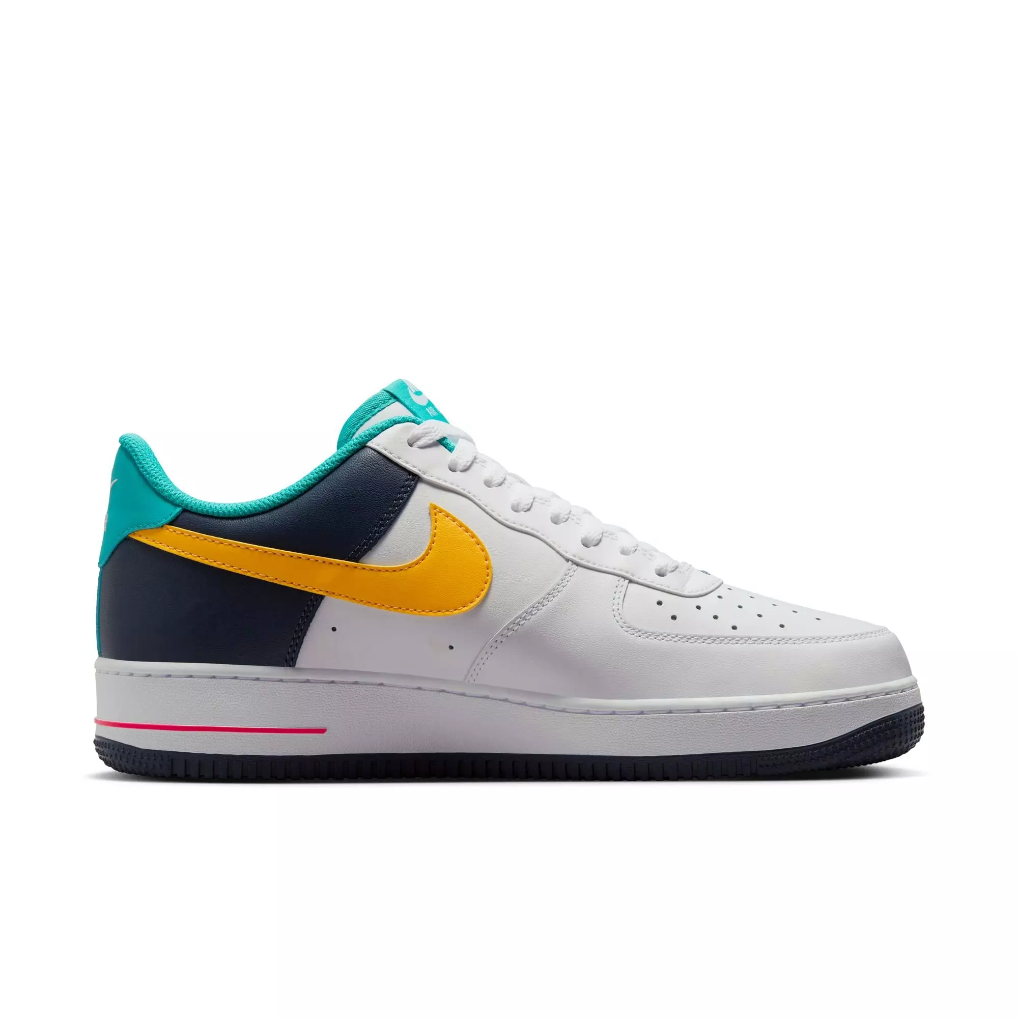 Nike Air Force 1 '07 "Racer Pink/Thunder Blue" Men's Shoe - WHITE/RACER PINK/THUNDER BLUE