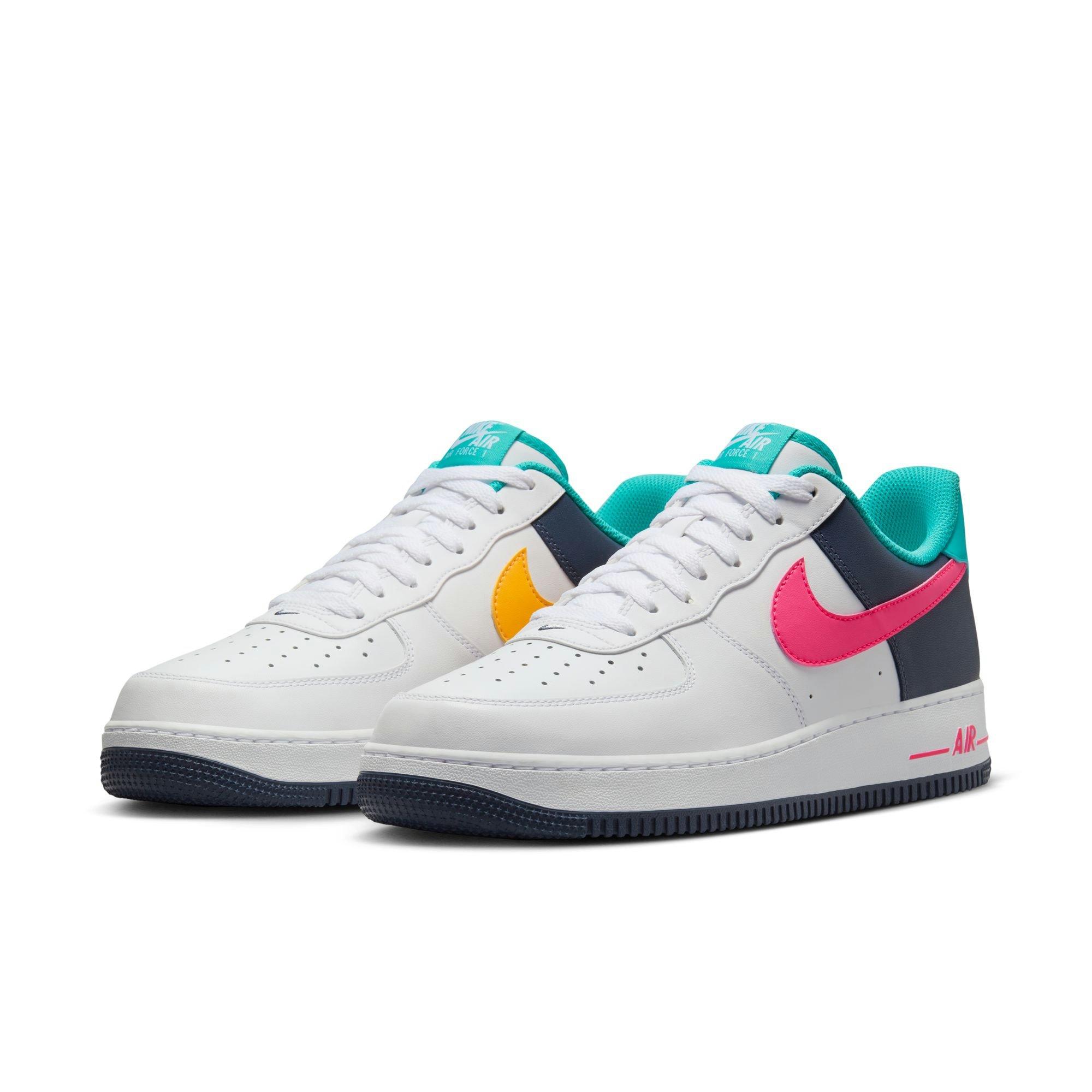 Nike Air Force 1 '07 "Racer Pink/Thunder Blue" Men's Shoe - WHITE/RACER PINK/THUNDER BLUE Thumbnail View 3