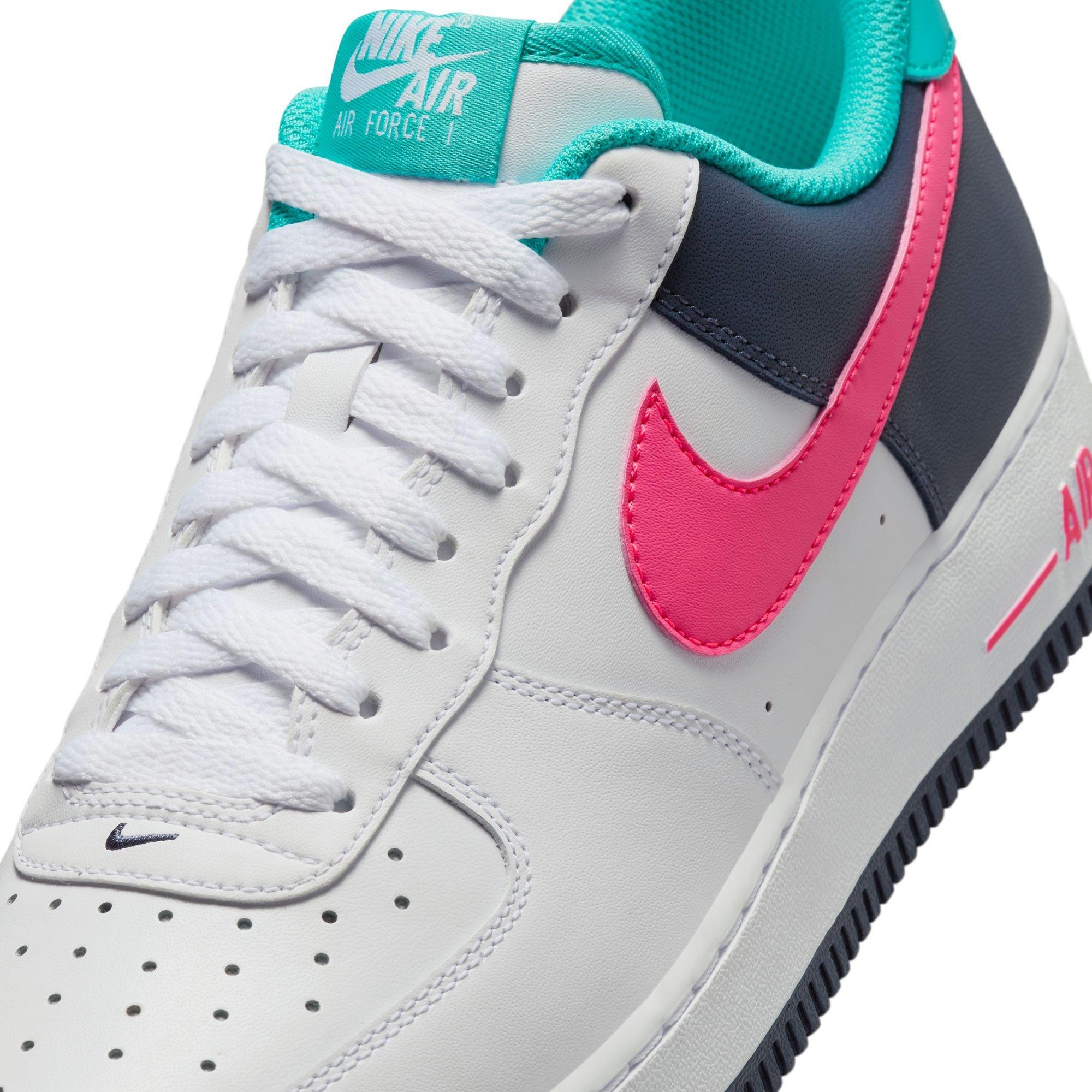 Nike Air Force 1 '07 "Racer Pink/Thunder Blue" Men's Shoe - WHITE/RACER PINK/THUNDER BLUE Thumbnail View 4