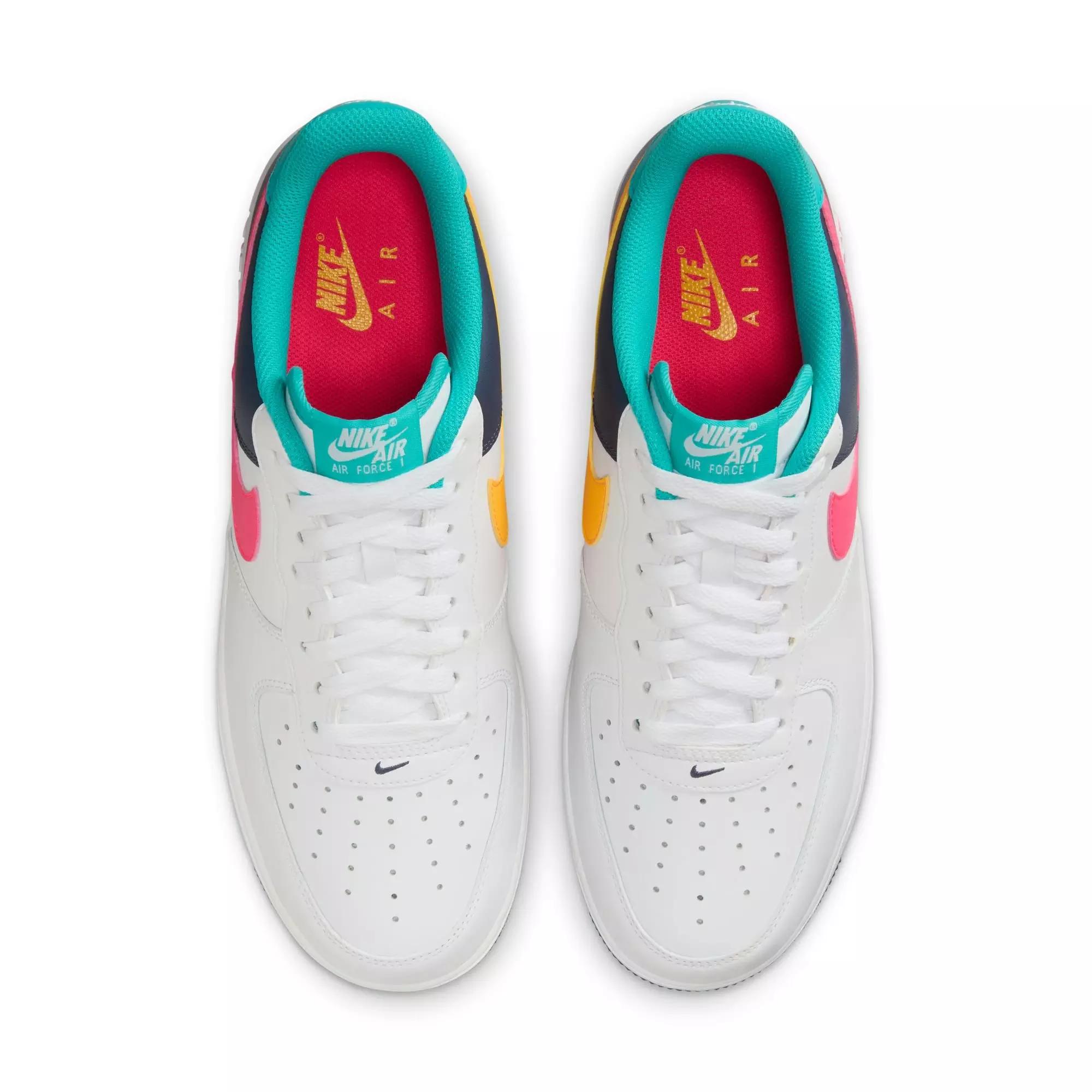 Nike Air Force 1 '07 "Racer Pink/Thunder Blue" Men's Shoe - WHITE/RACER PINK/THUNDER BLUE