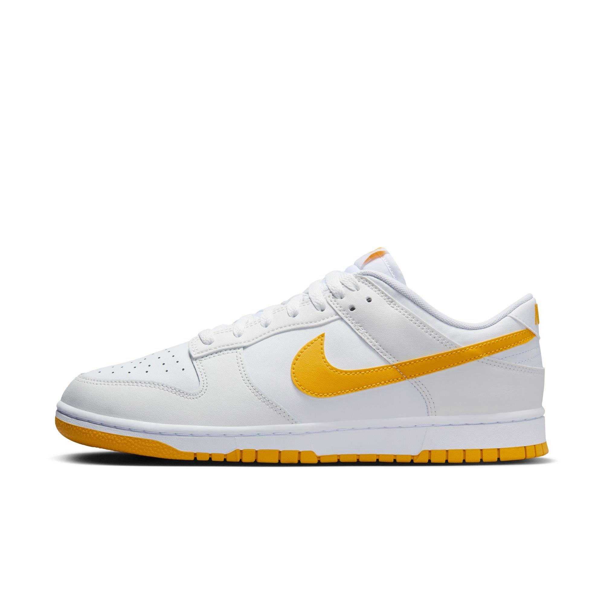 Nike Dunk Low Retro "White/University Gold/Summit White" Men's Shoe - WHITE/YELLOW Thumbnail View 3