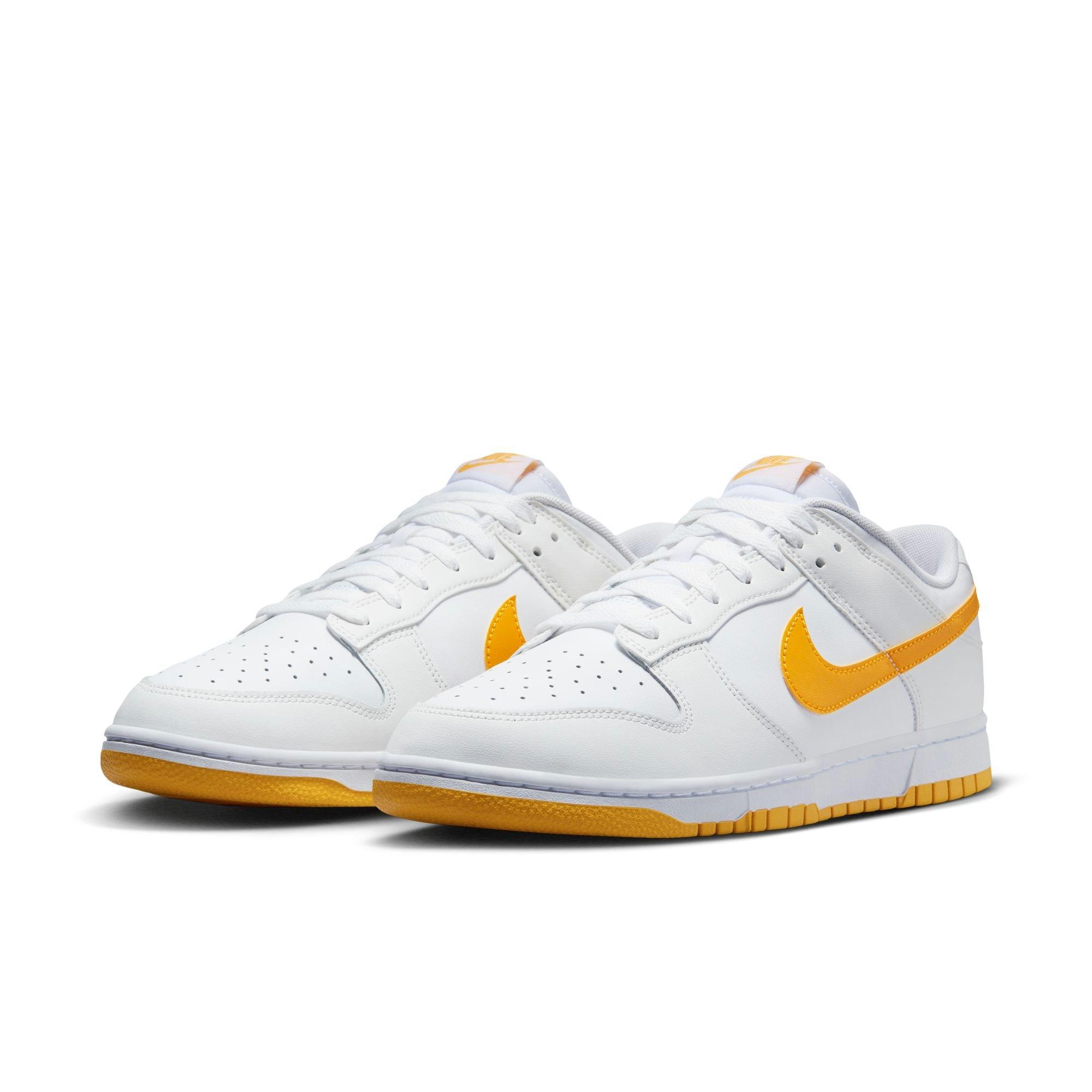 Nike Dunk Low Retro "White/University Gold/Summit White" Men's Shoe - WHITE/YELLOW Thumbnail View 5