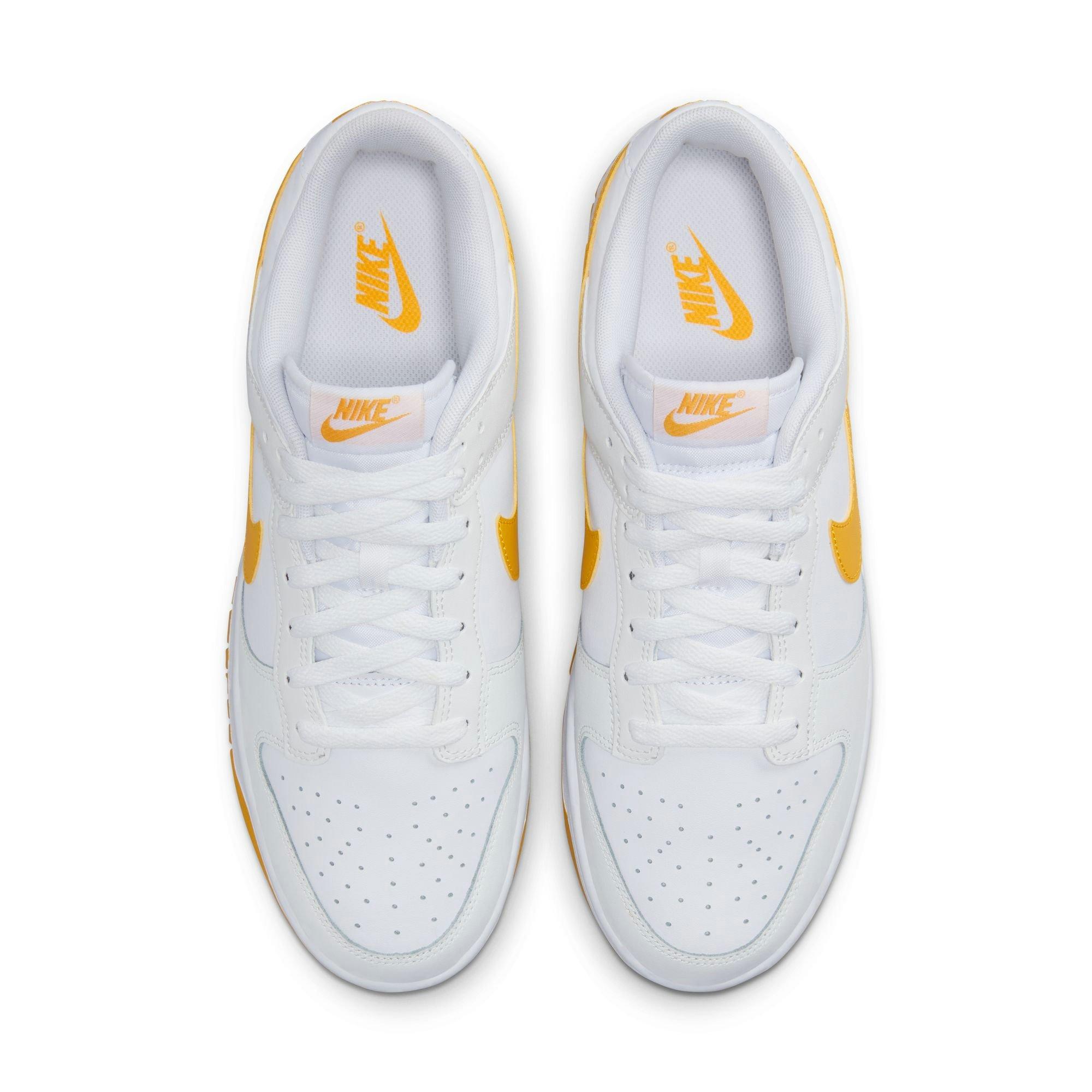 Nike Dunk Low Retro "White/University Gold/Summit White" Men's Shoe - WHITE/YELLOW Thumbnail View 7