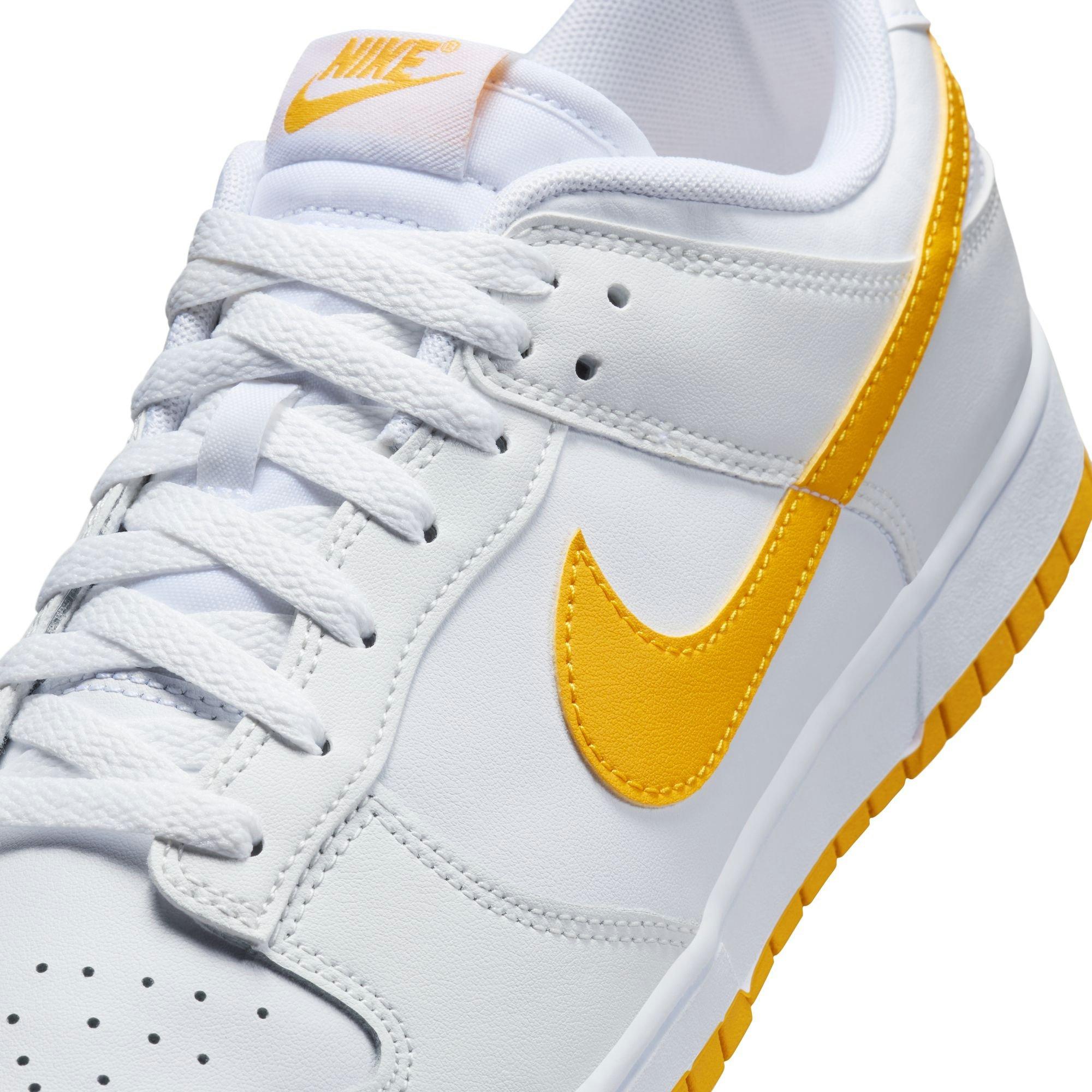 Nike Dunk Low Retro "White/University Gold/Summit White" Men's Shoe - WHITE/YELLOW Thumbnail View 10