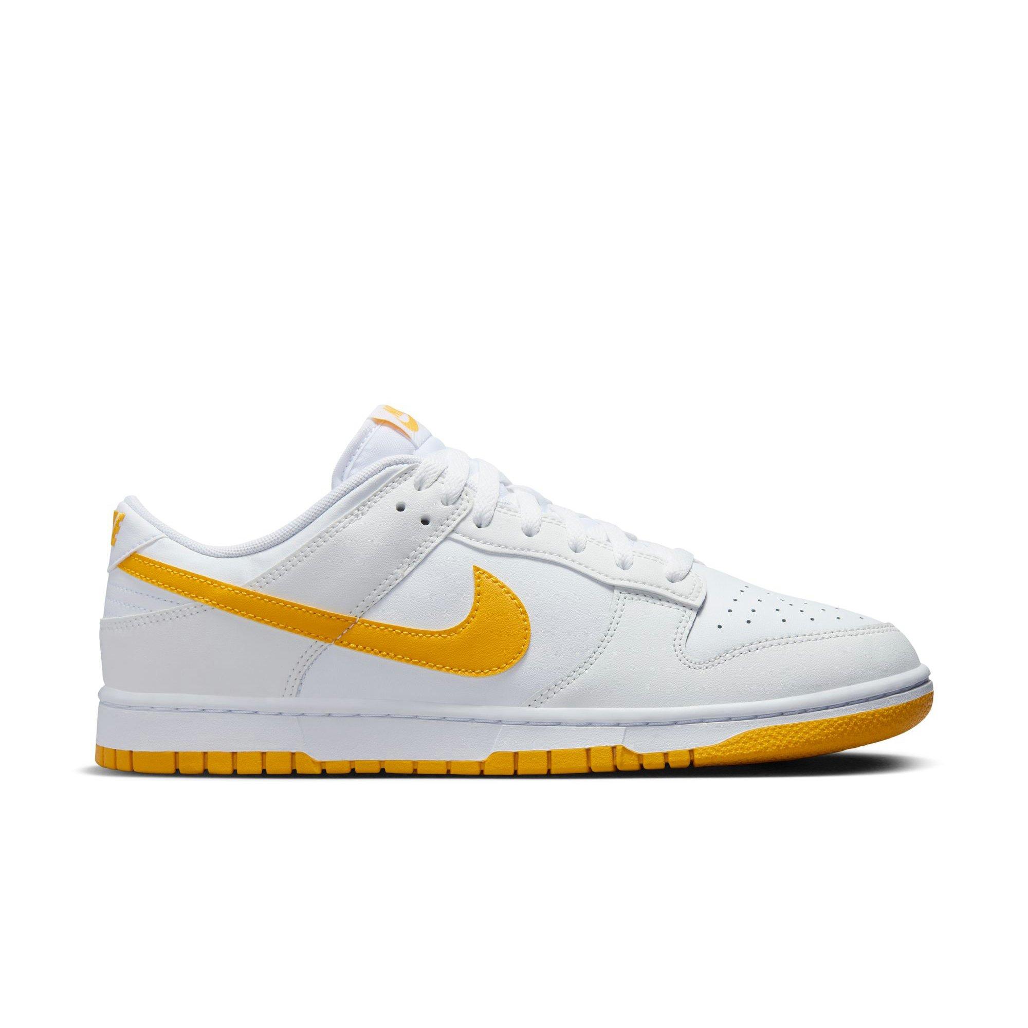 Nike Dunk Low Retro "White/University Gold/Summit White" Men's Shoe - WHITE/YELLOW