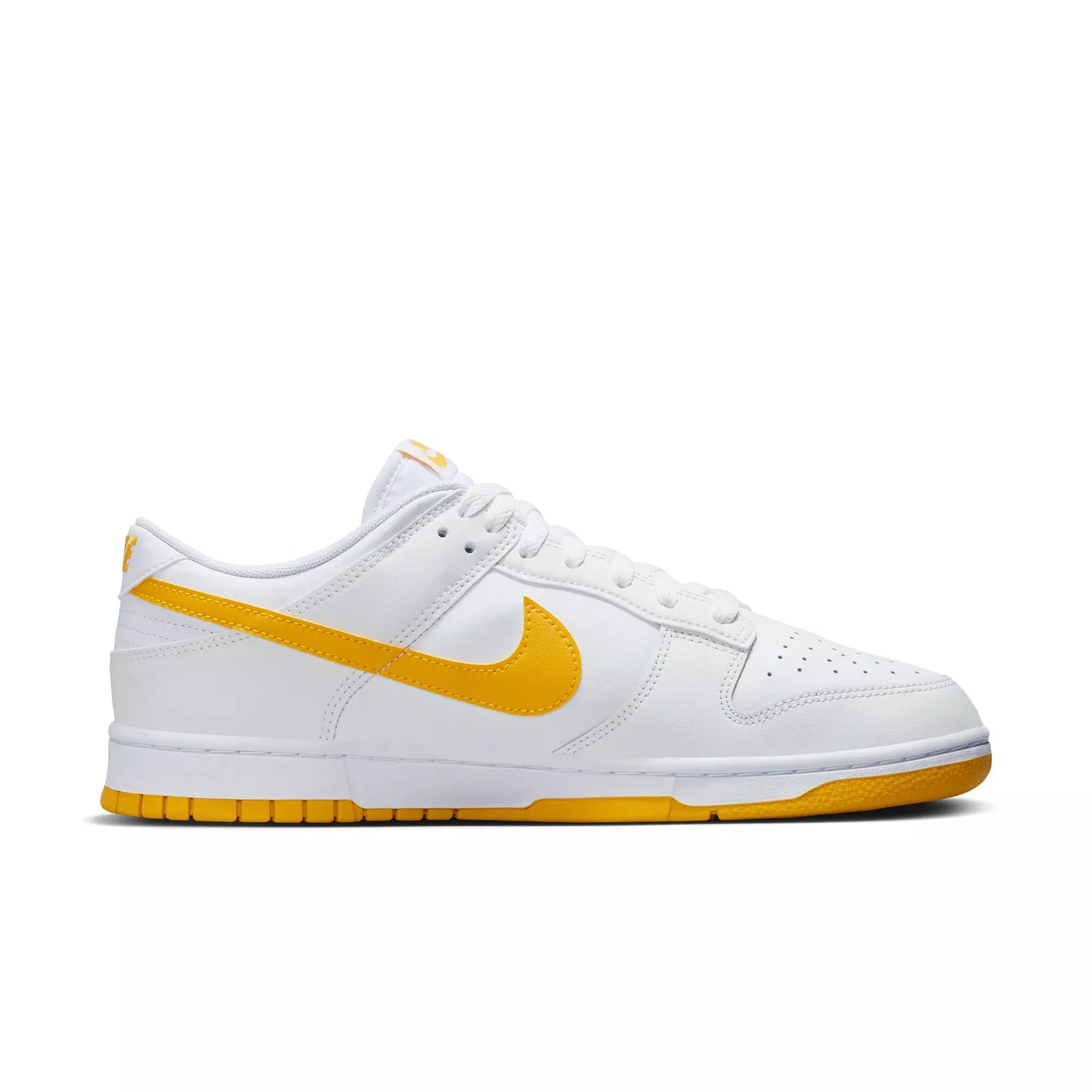 Nike Dunk Low Retro "White/University Gold/Summit White" Men's Shoe - WHITE/YELLOW