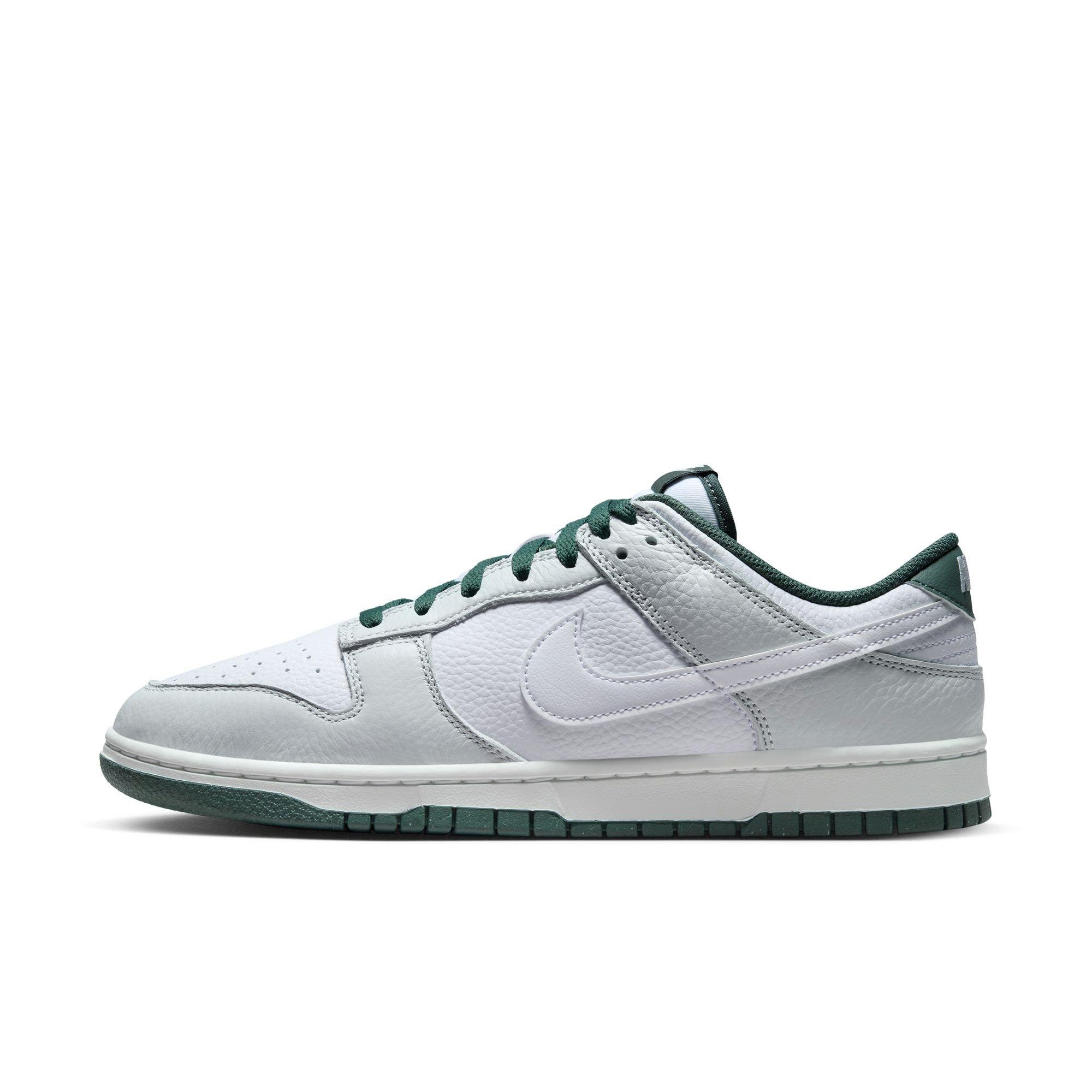 Nike Dunk Low Retro "Photon Dust/White/Vintage Green" Men's Shoe - WHITE/GREEN Thumbnail View 3