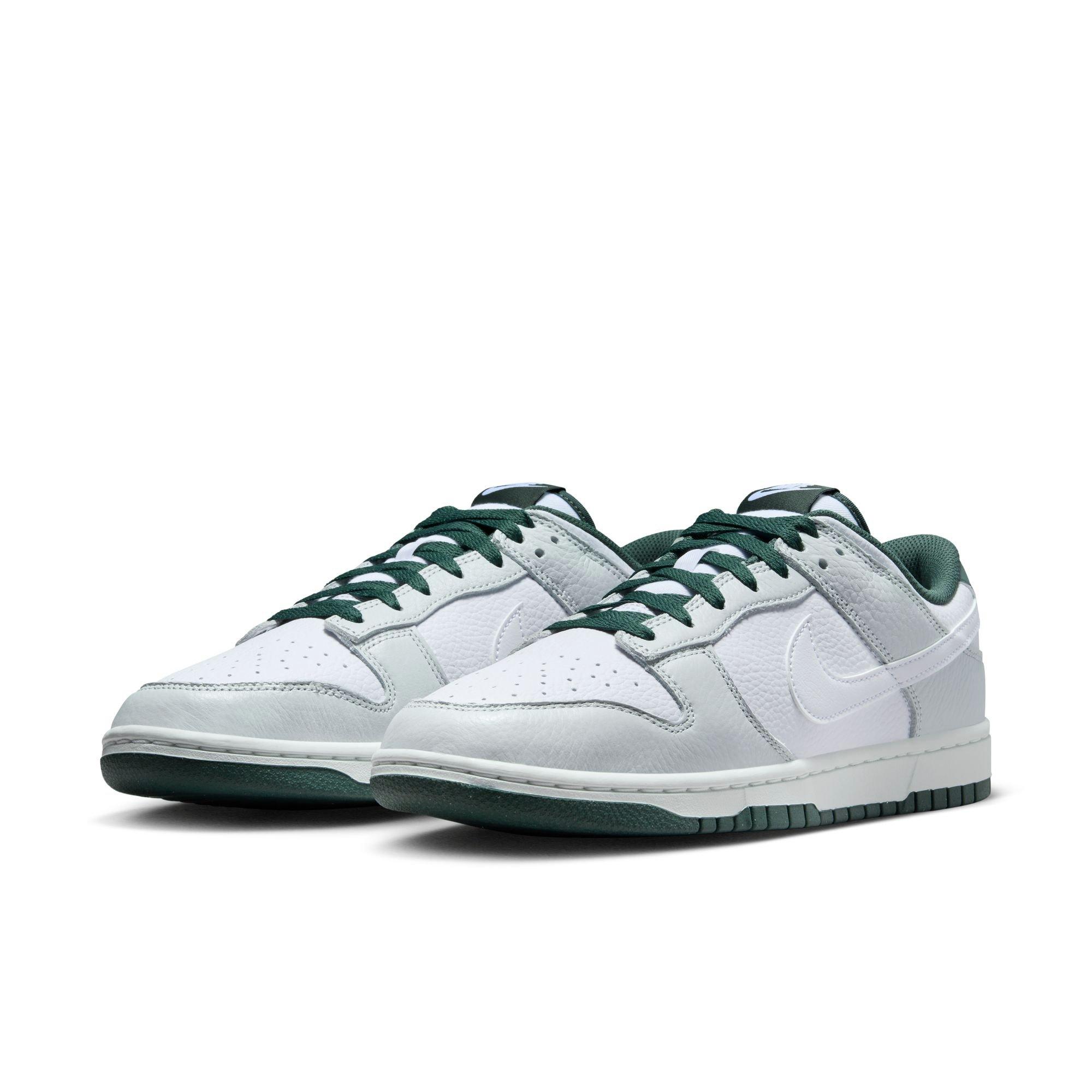 Nike Dunk Low Retro "Photon Dust/White/Vintage Green" Men's Shoe - WHITE/GREEN Thumbnail View 5