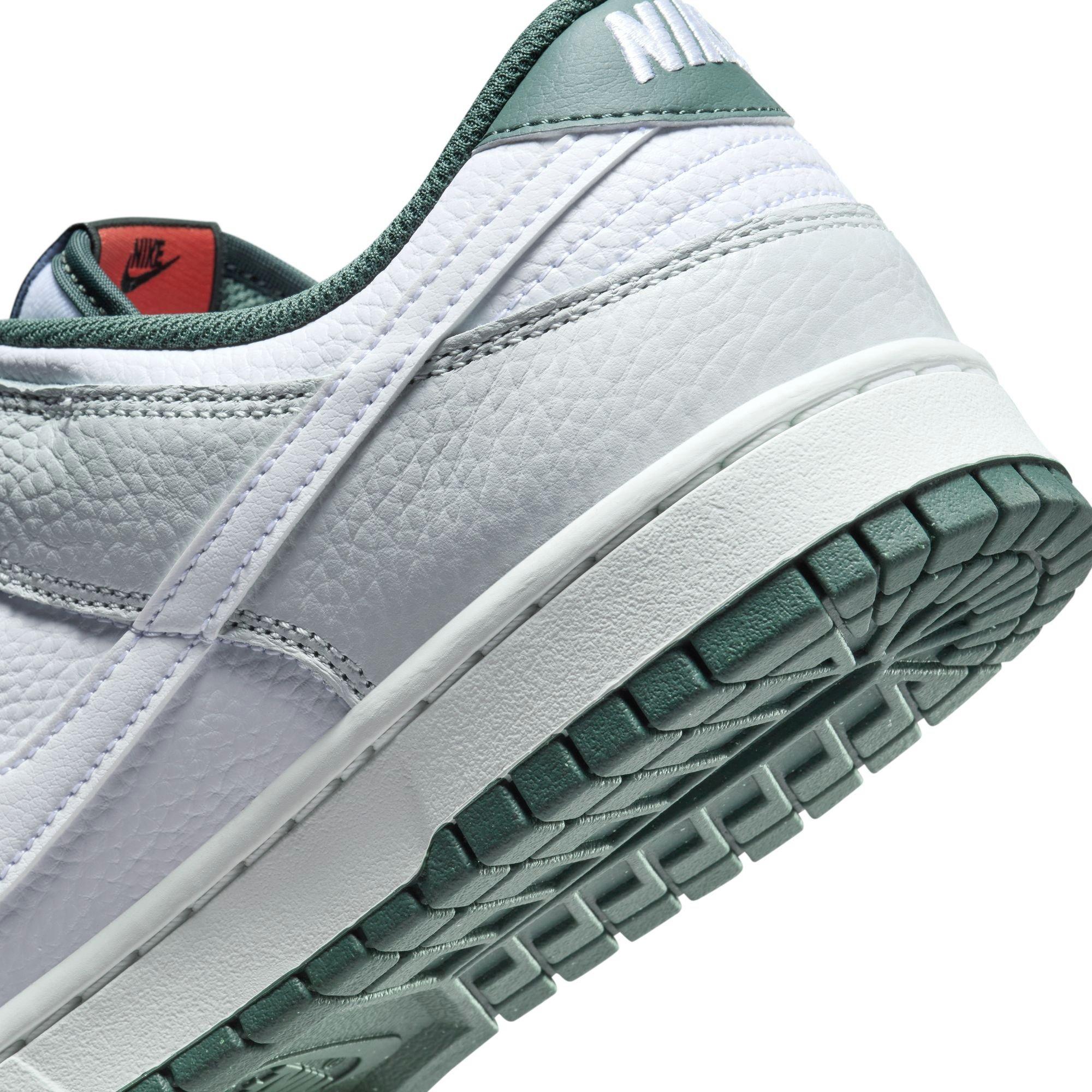 Nike Dunk Low Retro "Photon Dust/White/Vintage Green" Men's Shoe - WHITE/GREEN Thumbnail View 11
