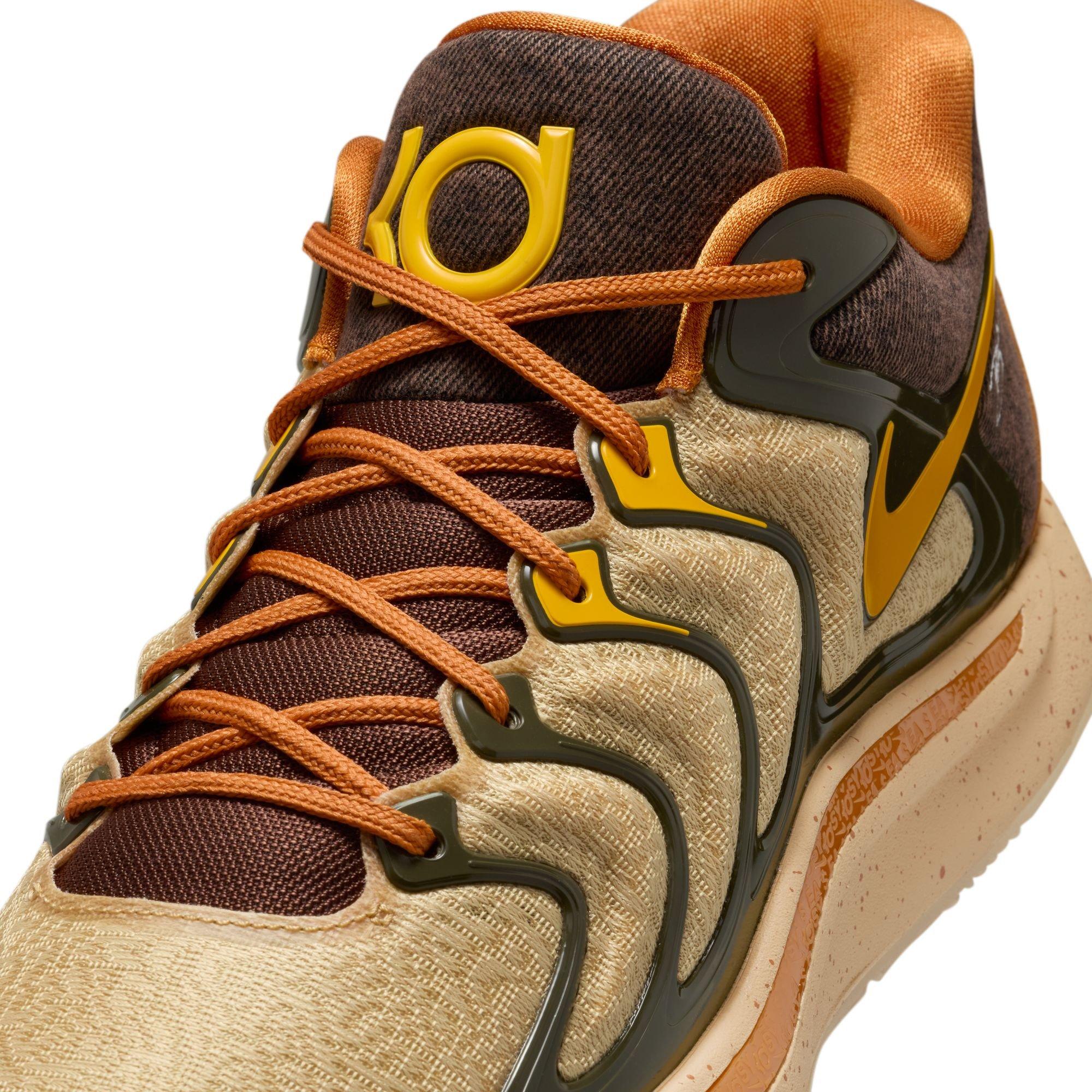 Nike KD17 Producer Pack "Bink!" Men's Basketball Shoe - SESAME/UNIVERSITY GOLD/ROUGH GREEN Thumbnail View 4