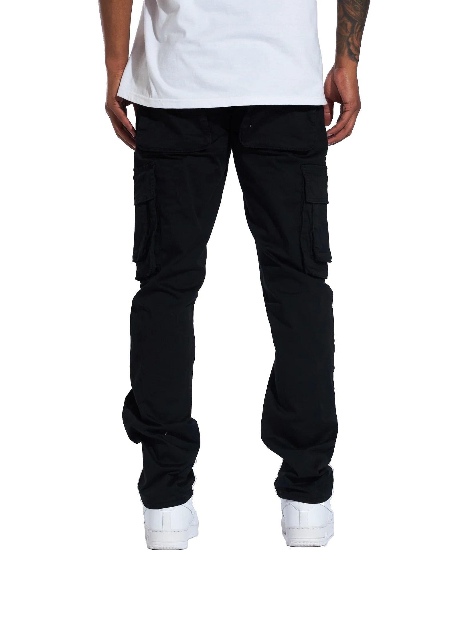 Crysp Denim Men's Allen Cargo Pants - Black - BLACK Thumbnail View 2