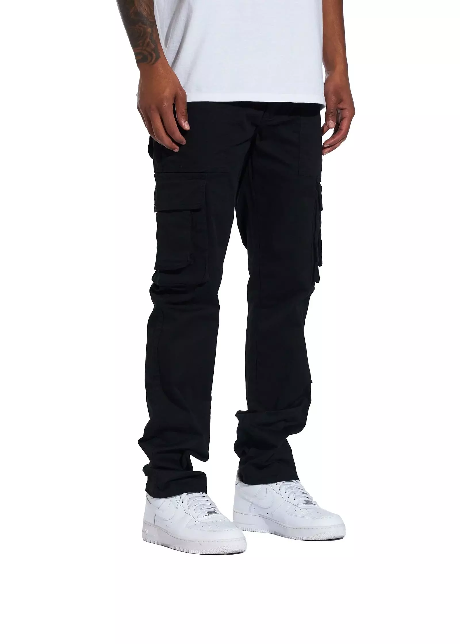 Crysp Denim Men's Allen Cargo Pants - Black - BLACK
