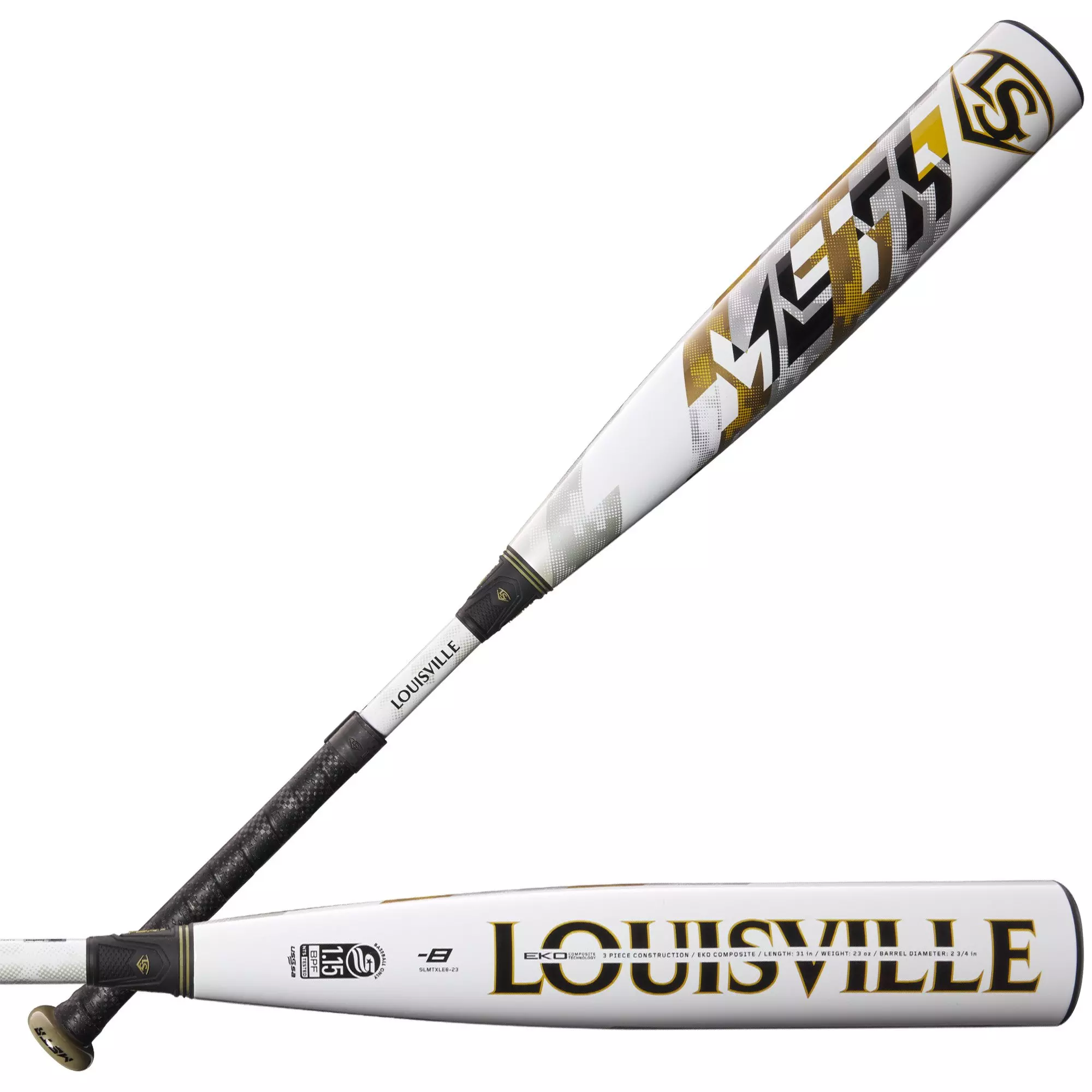 Louisville Slugger Meta USSSA Baseball Bat (-8) 2023 - WHITE