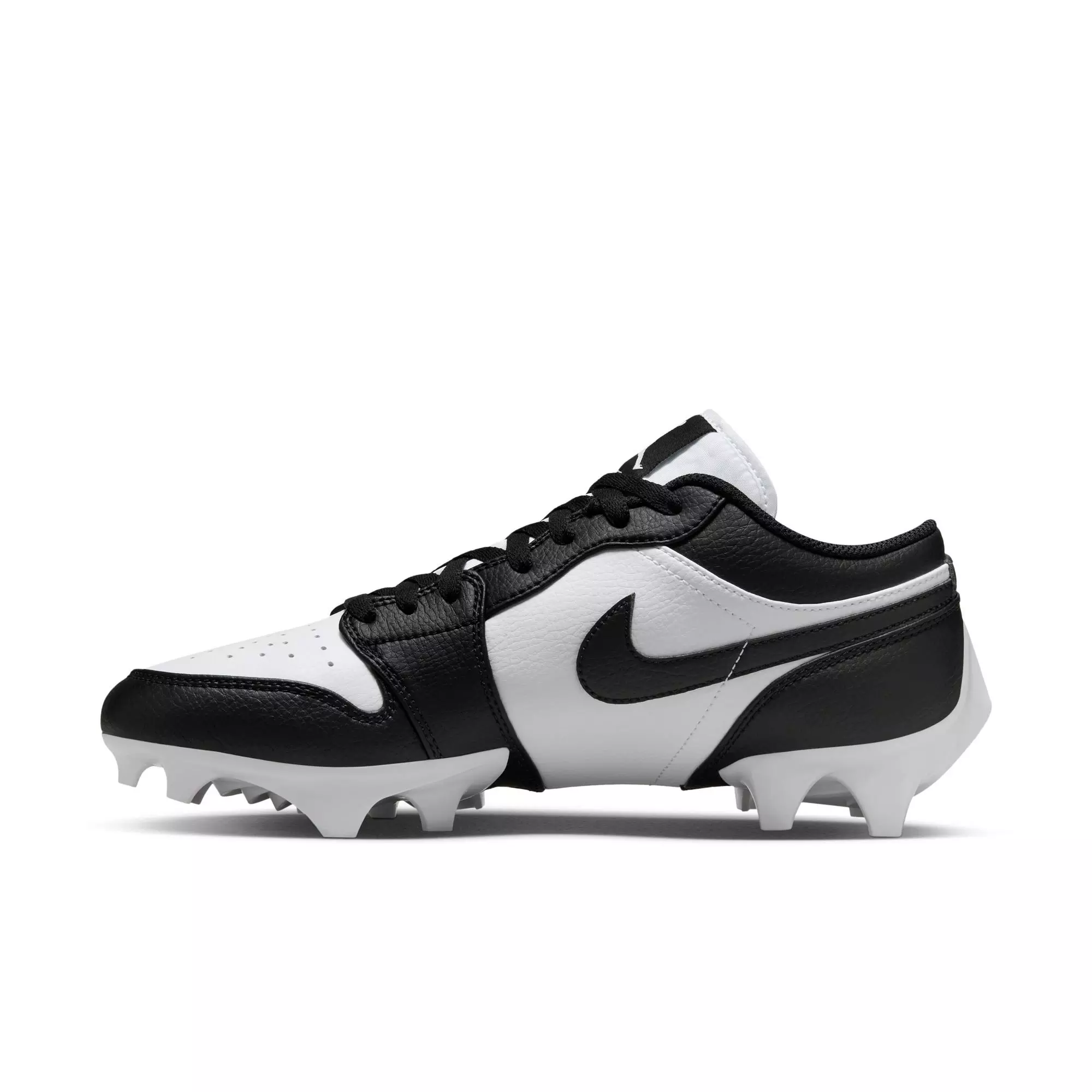 Jordan 1 Low TD "White/Black" Men's Football Cleat - WHITE