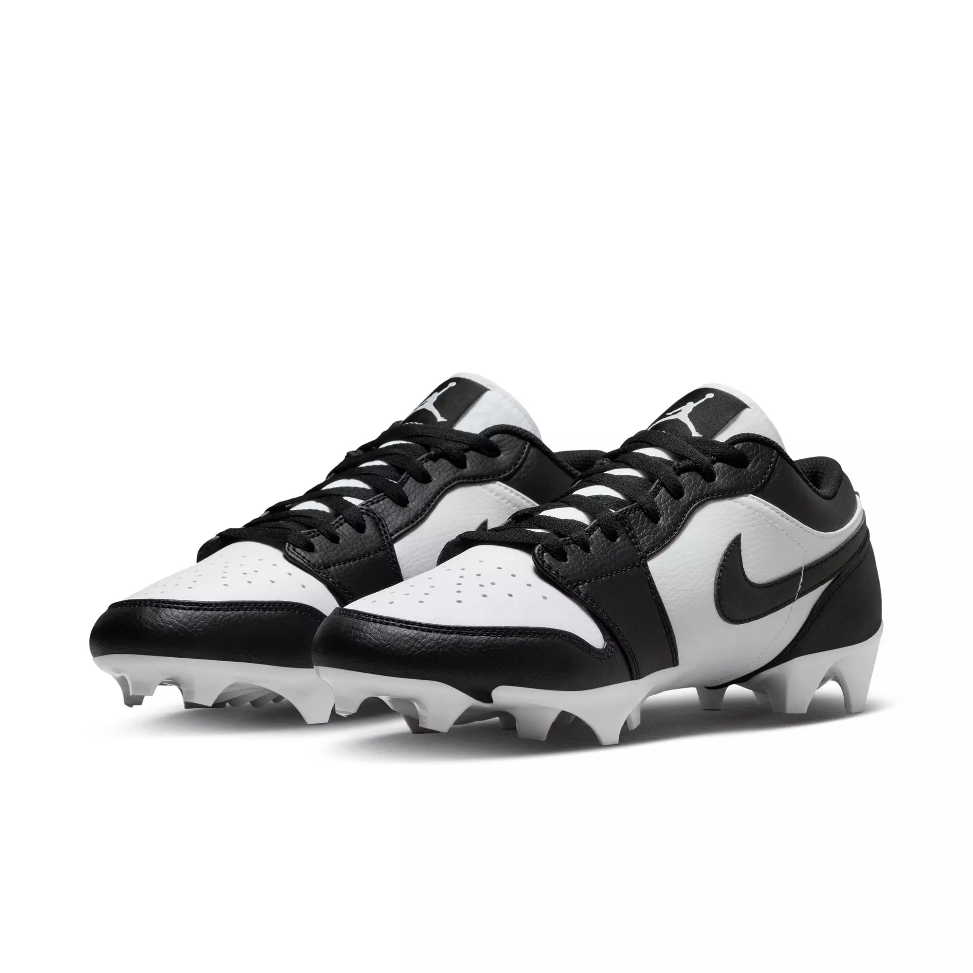 Jordan 1 Low TD "White/Black" Men's Football Cleat - WHITE