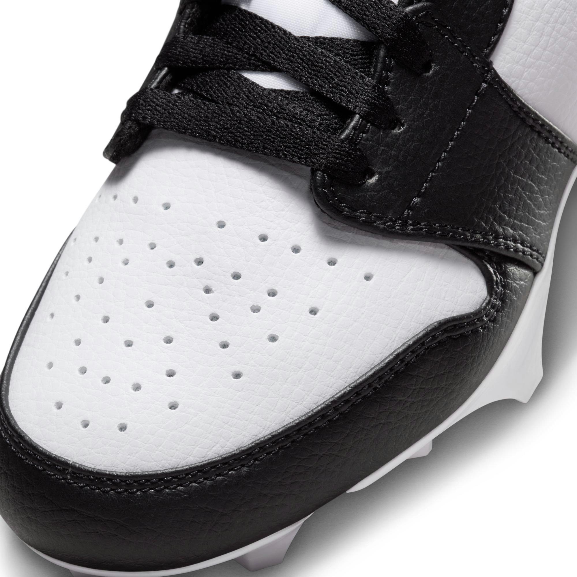 Jordan 1 Low TD "White/Black" Men's Football Cleat - WHITE Thumbnail View 10