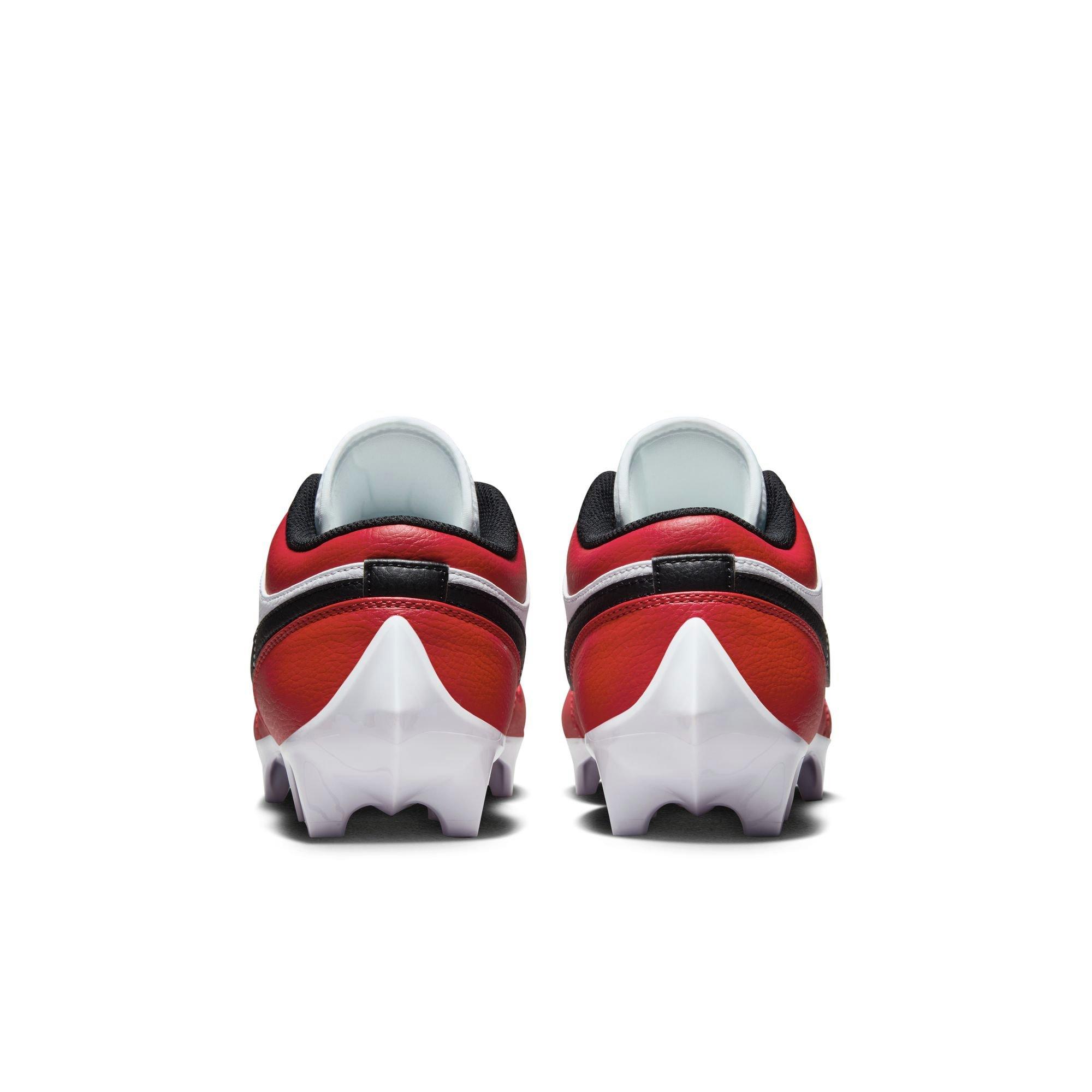 Jordan 1 Low TD "White/Black/Gym Red" Men's Football Cleat - WHITE Thumbnail View 6