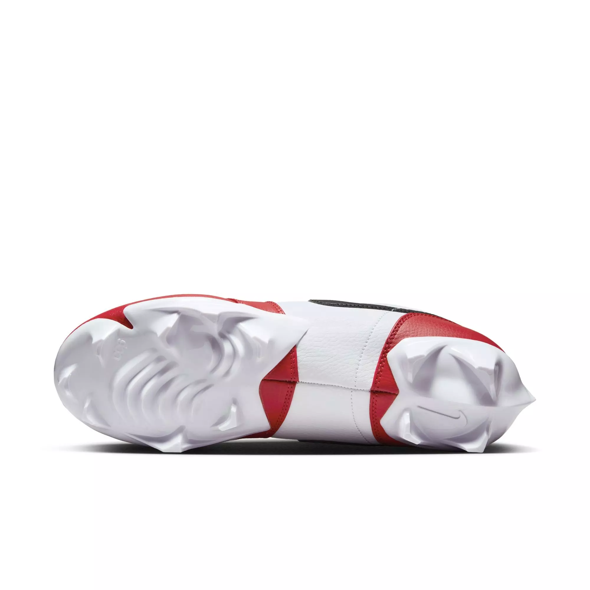 Jordan 1 Low TD "White/Black/Gym Red" Men's Football Cleat - WHITE