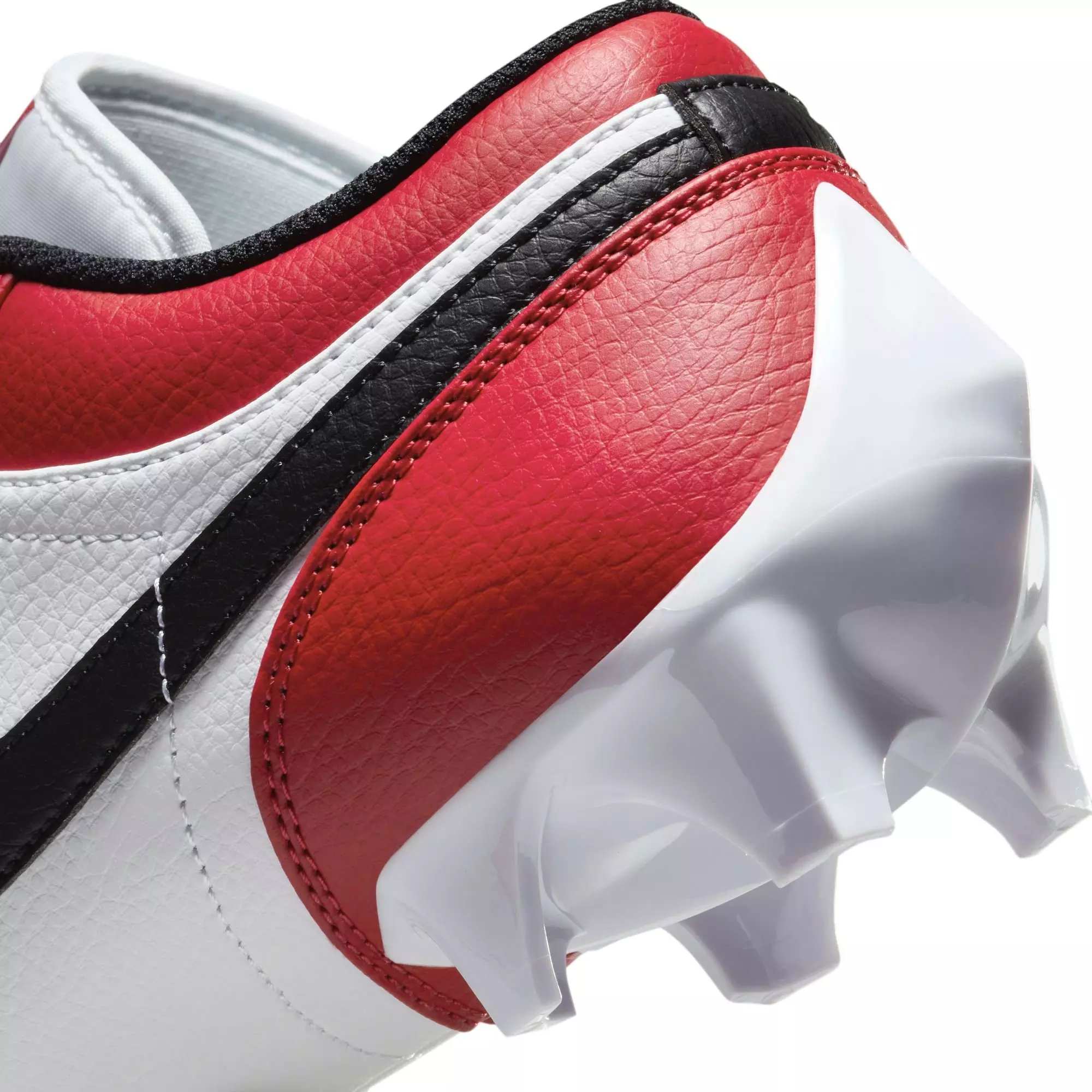 Jordan 1 Low TD "White/Black/Gym Red" Men's Football Cleat - WHITE