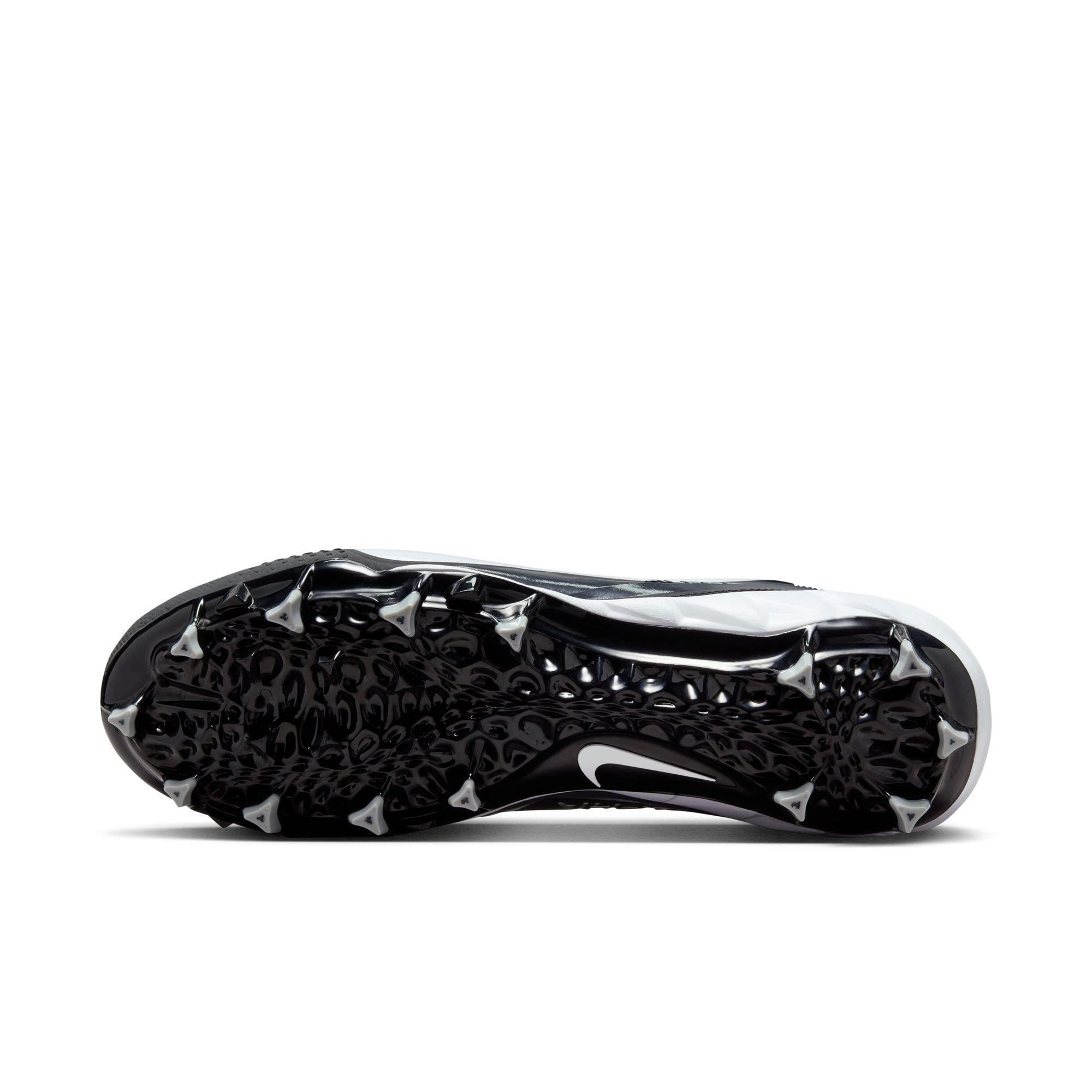 Nike Alpha Menace 4 Varsity "Black/White/Lt Smoke Grey" Men's Football Cleat - BLACK Thumbnail View 10