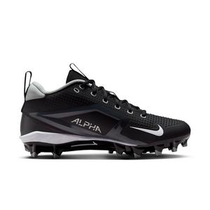 Nike Alpha Menace 4 Varsity "Black/White/Lt Smoke Grey" Men's Football Cleat