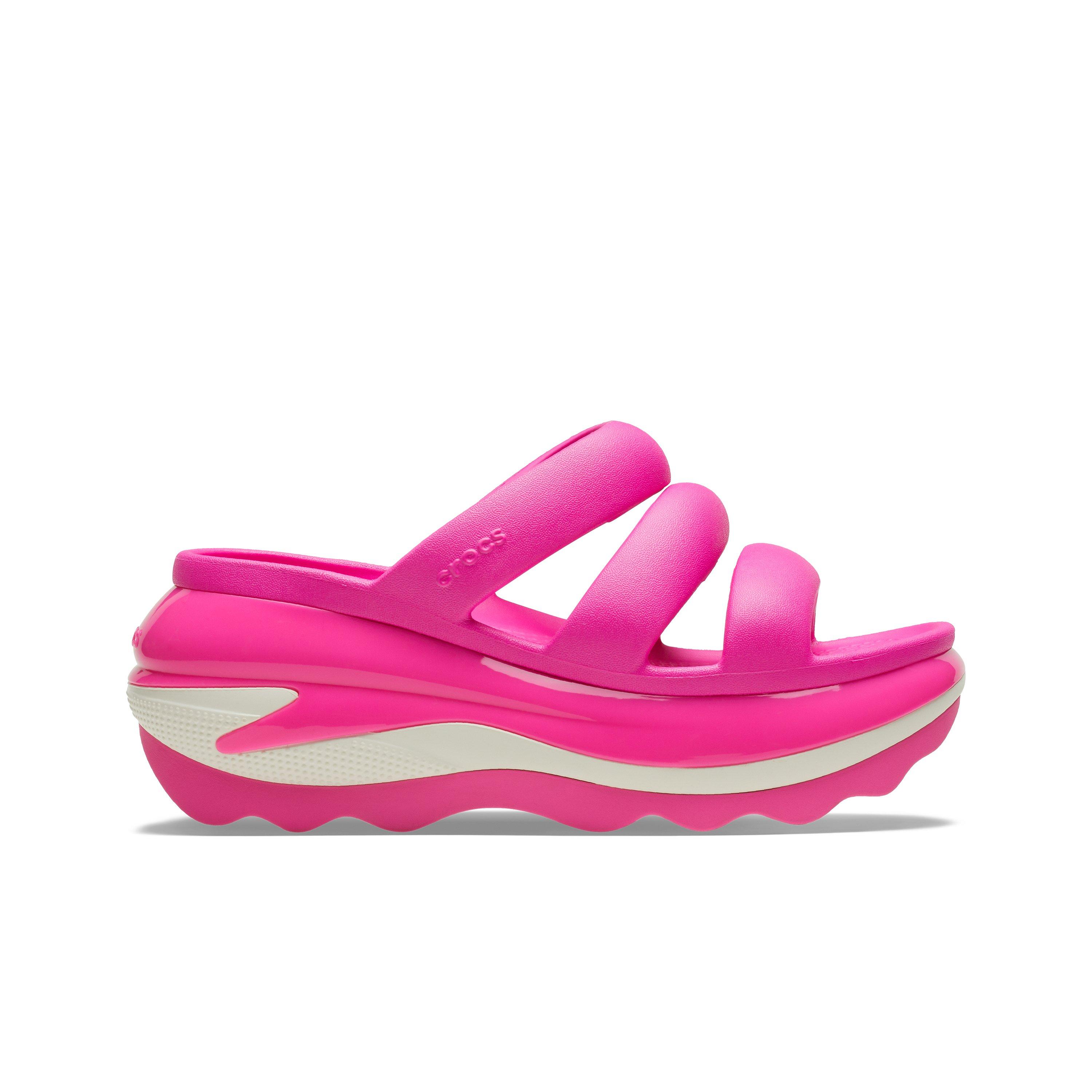 Crocs Mega Crush Triple Strap "Pink Crush" Women's Sandal - PINK Thumbnail View 1