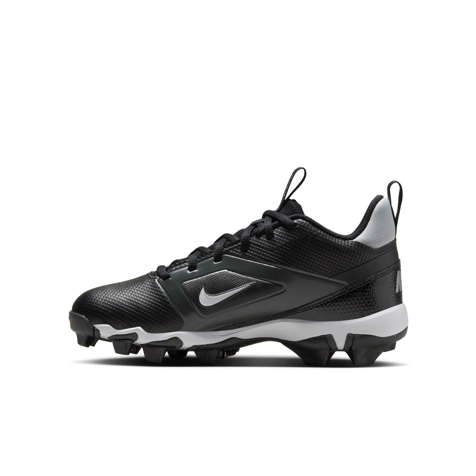 Nike Alpha Menace 4 Shark  Grade School Boys' "Black/White/Lt Smoke Grey" Football Cleat