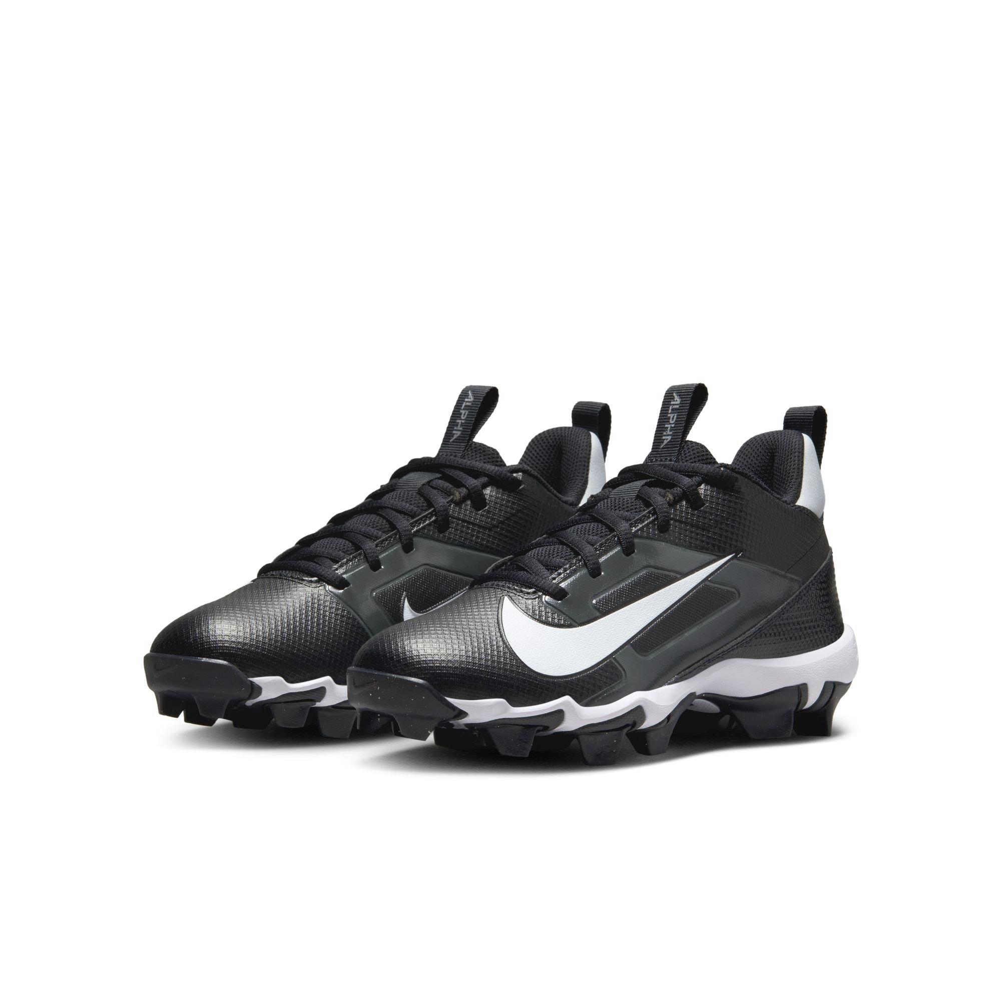 Nike Alpha Menace 4 Shark  Grade School Boys' "Black/White/Lt Smoke Grey" Football Cleat