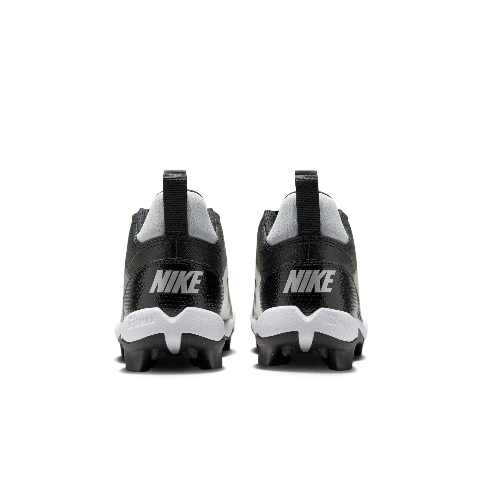 Nike Alpha Menace 4 Shark  Grade School Boys' "Black/White/Lt Smoke Grey" Football Cleat