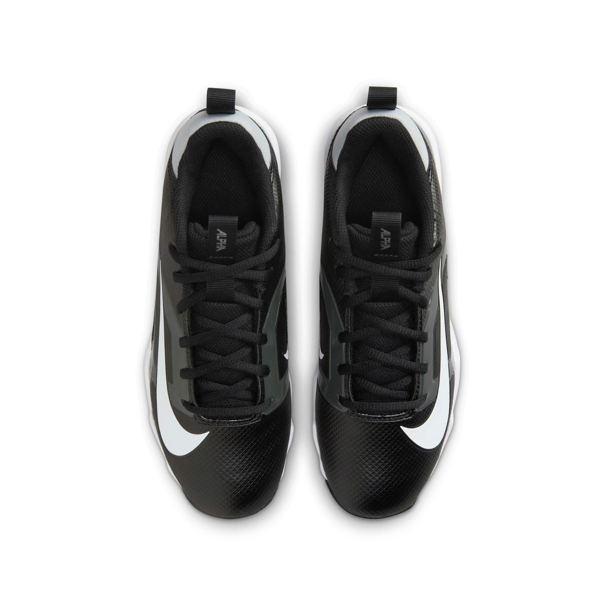 Nike Alpha Menace 4 Shark  Grade School Boys' "Black/White/Lt Smoke Grey" Football Cleat