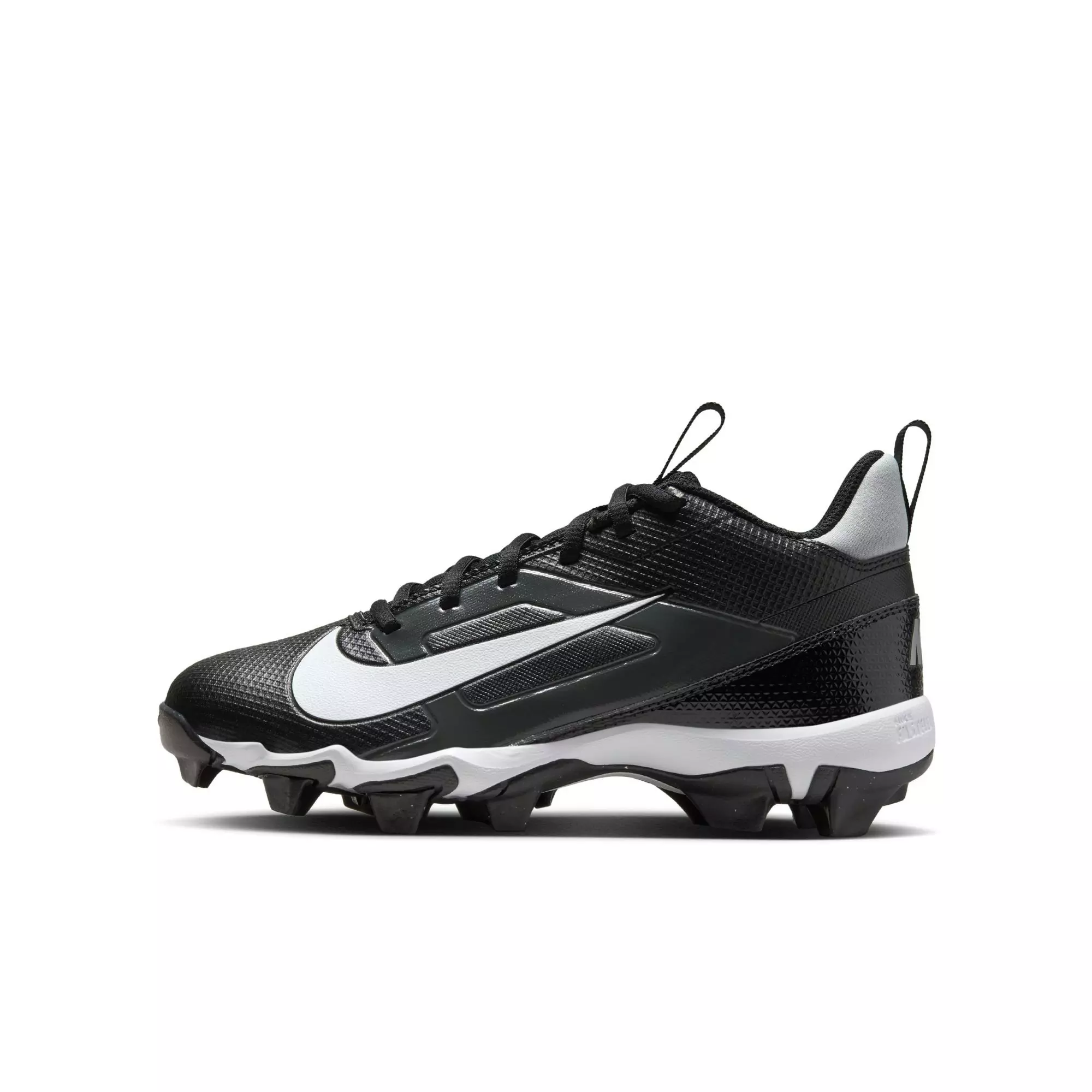 Nike Alpha Menace 4 Shark "Black/White/Lt Smoke Grey" Preschool Boys' Football Cleat - BLACK