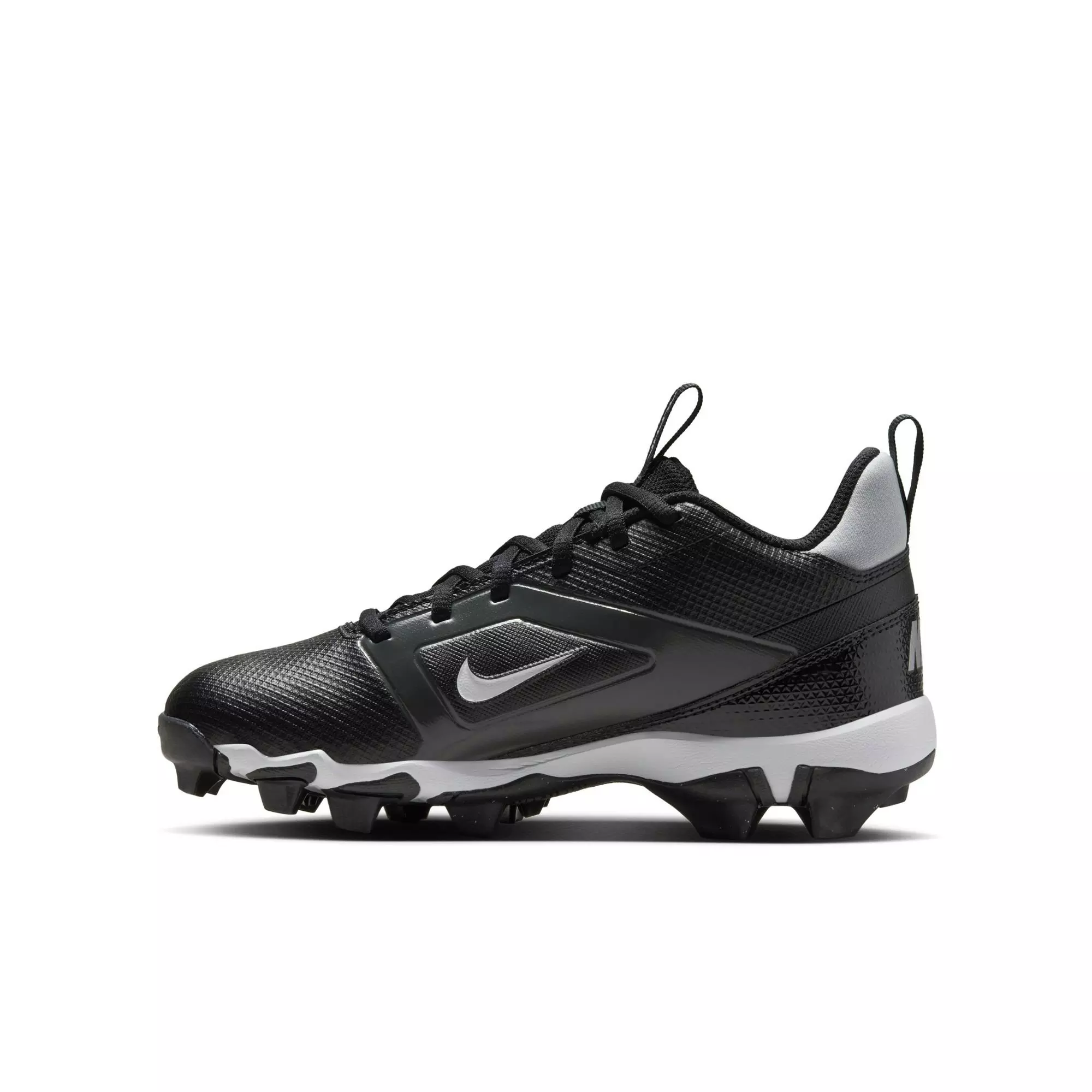 Nike Alpha Menace 4 Shark "Black/White/Lt Smoke Grey" Preschool Boys' Football Cleat - BLACK