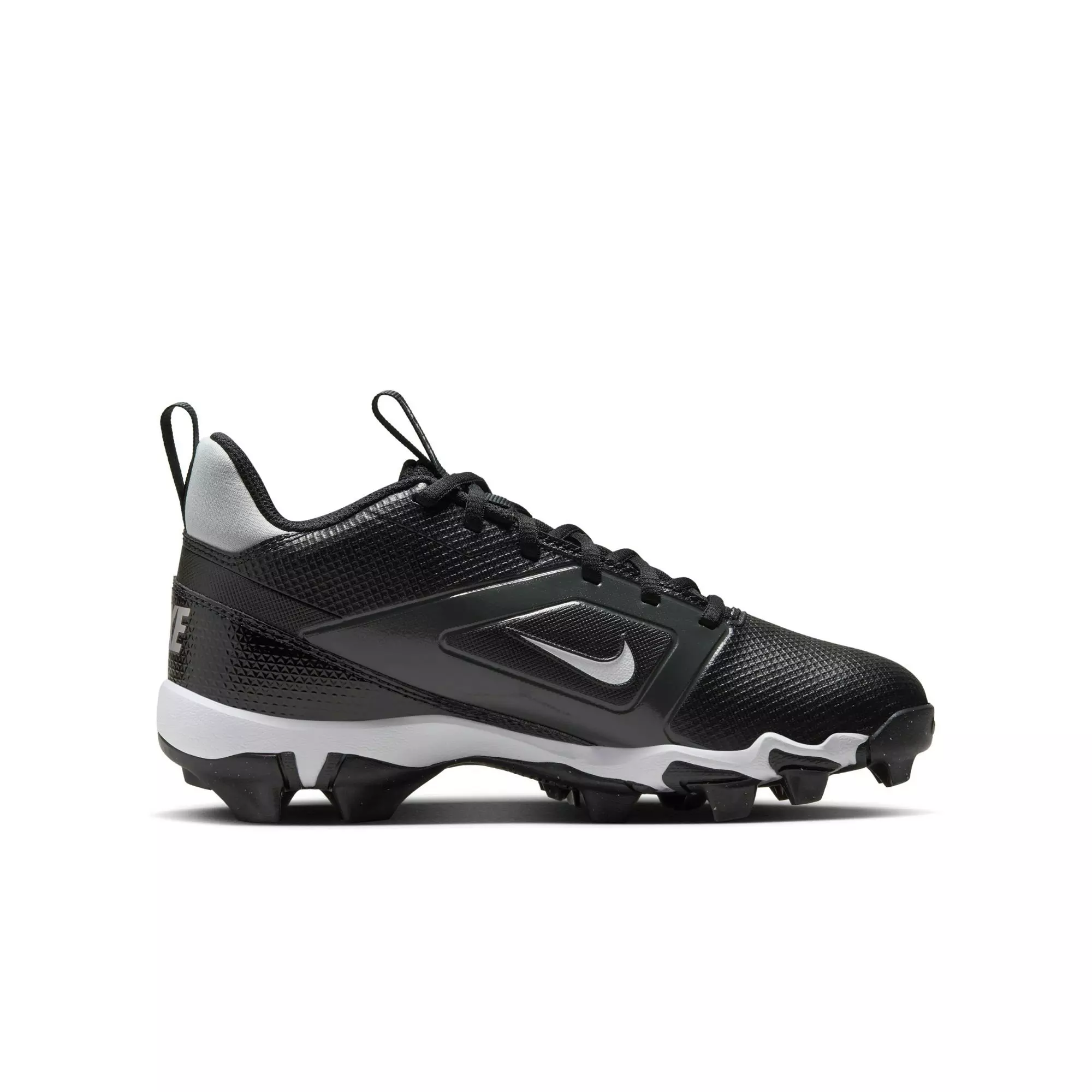 Nike Alpha Menace 4 Shark "Black/White/Lt Smoke Grey" Preschool Boys' Football Cleat - BLACK