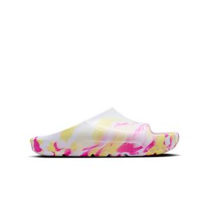 Jordan Post "White/Lt Laser Orange/Laser Fuchsia" Grade School Girls' Slide