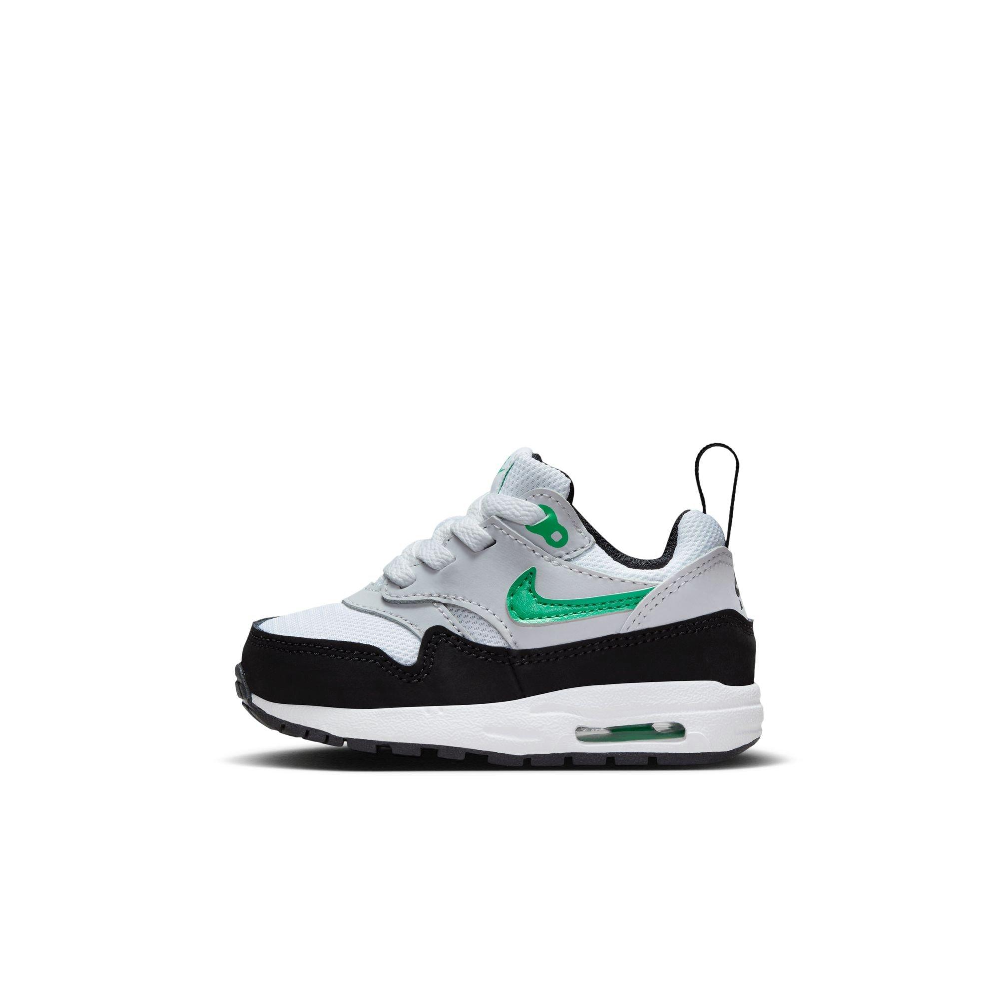 Nike Air Max 1 EasyOn Toddler Boys' White/Stadium Green/Pure Platinum/Black Shoe