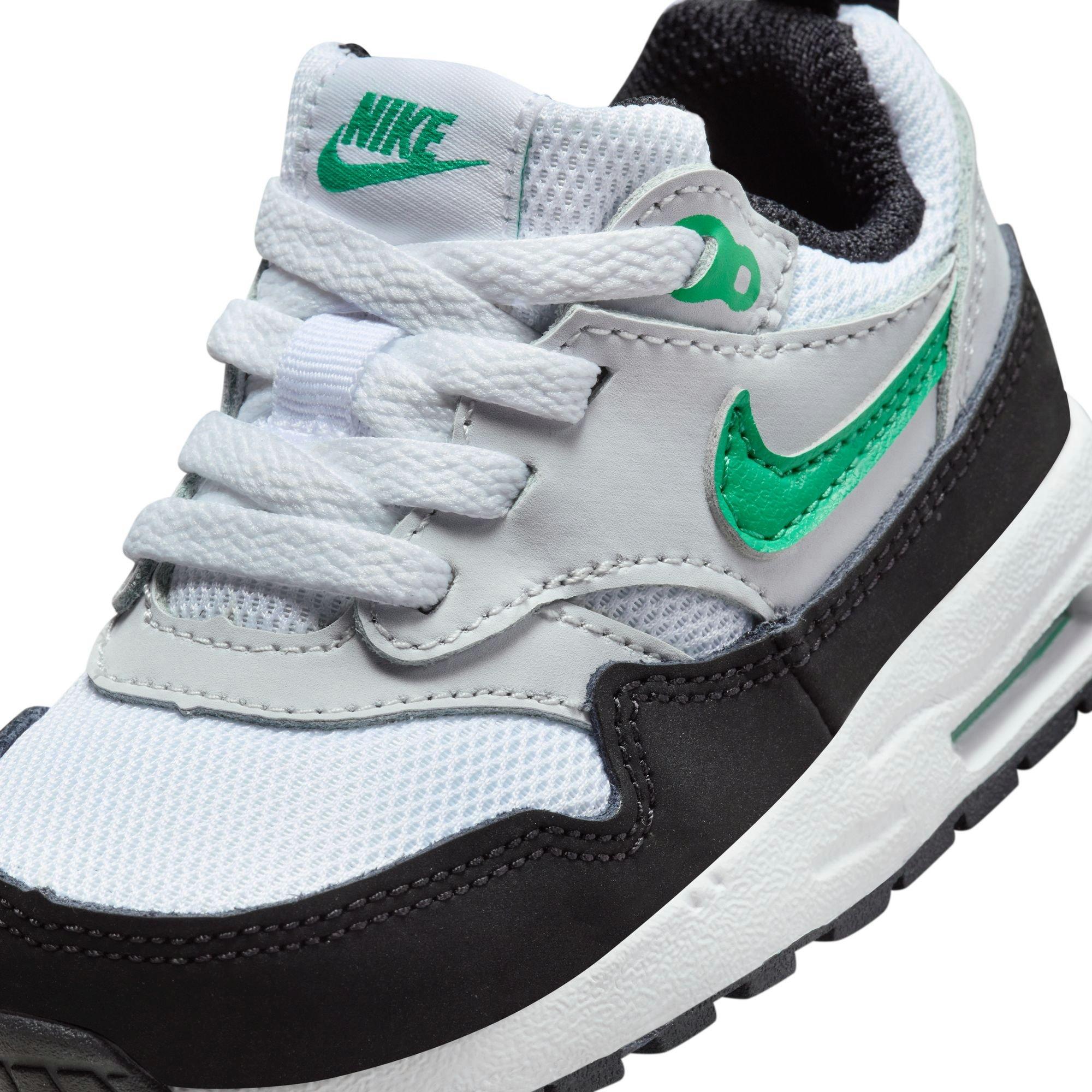 Nike Air Max 1 EasyOn "White/Stadium Green/Pure Platinum/Black" Toddler Boys' Shoe - WHITE/GREEN Thumbnail View 10