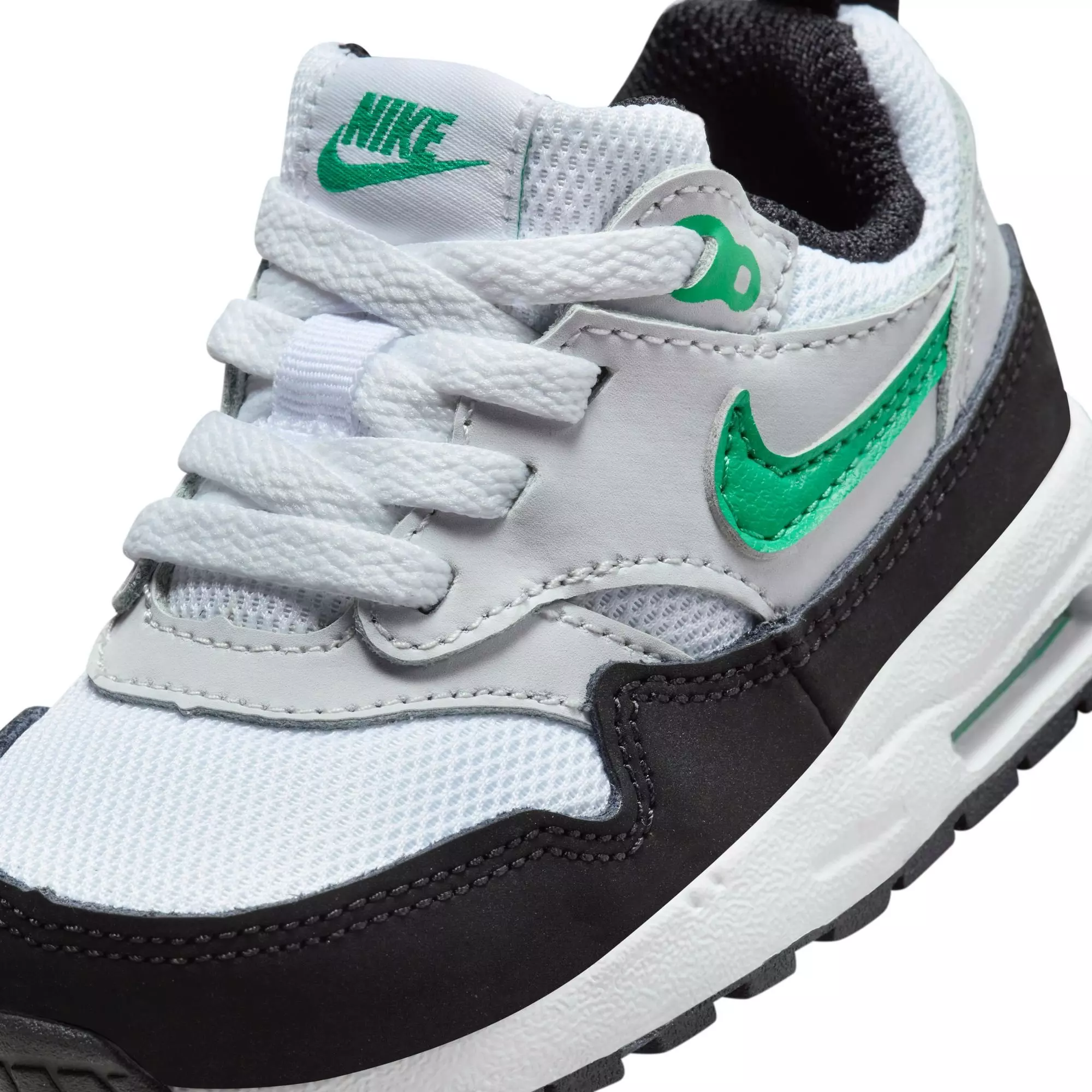 Nike Air Max 1 EasyOn "White/Stadium Green/Pure Platinum/Black" Toddler Boys' Shoe - WHITE/GREEN