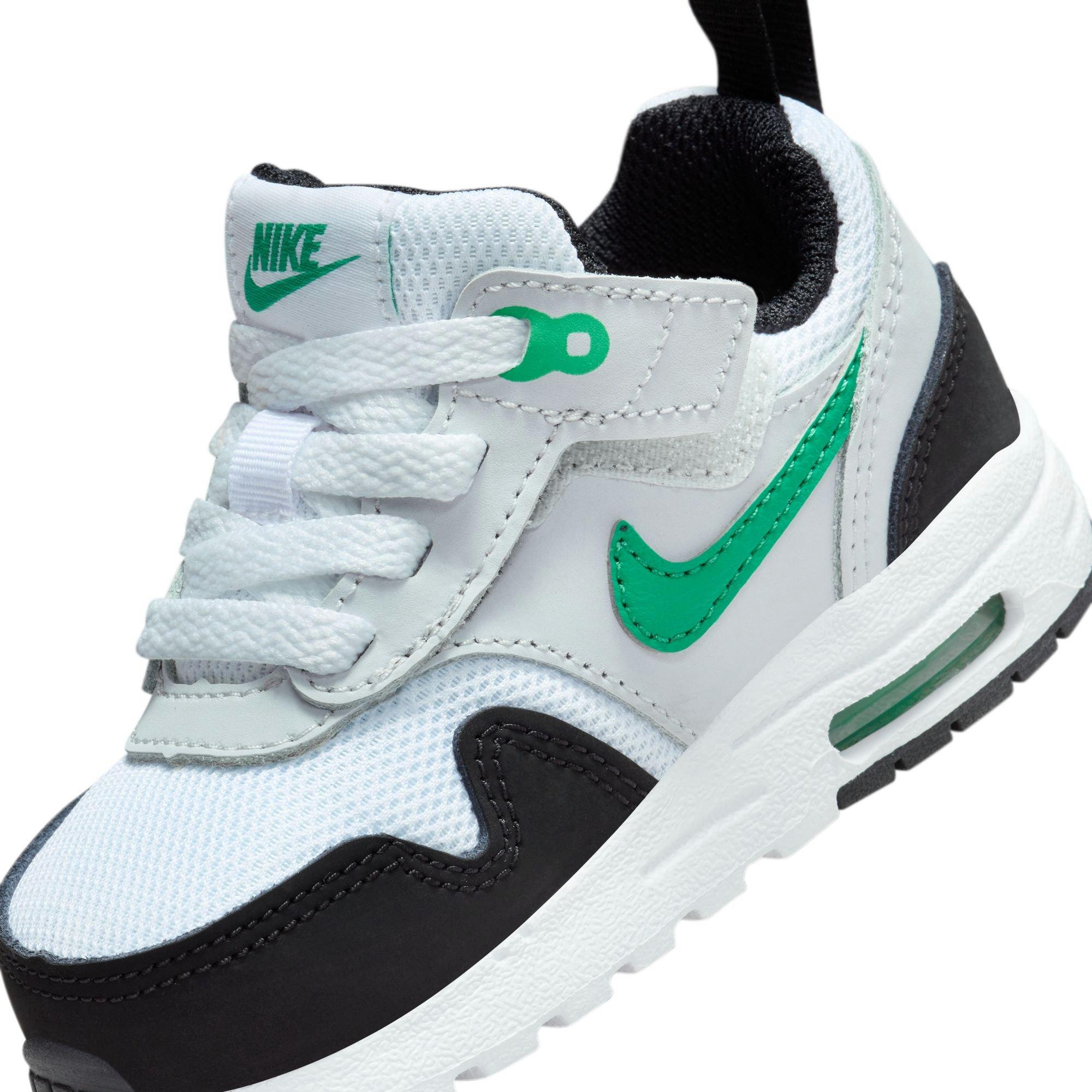 Nike Air Max 1 EasyOn "White/Stadium Green/Pure Platinum/Black" Toddler Boys' Shoe - WHITE/GREEN Thumbnail View 11