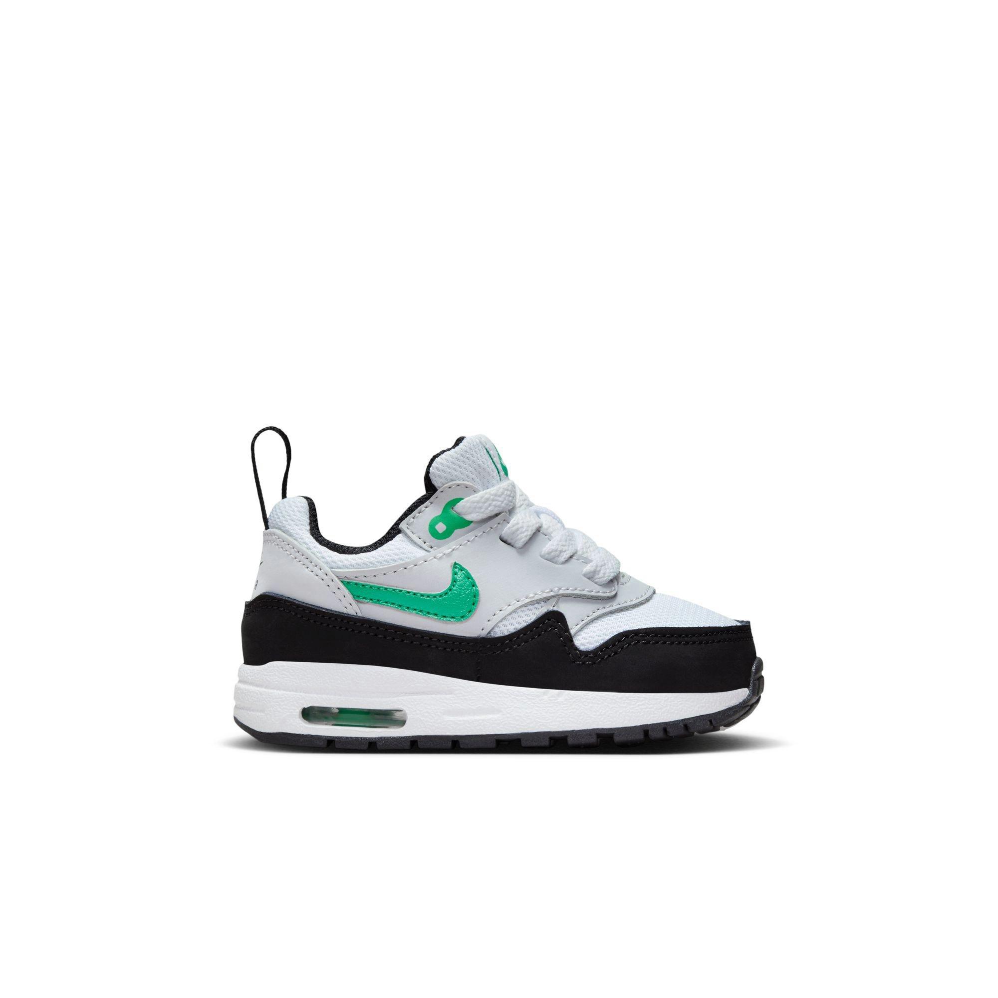 Nike Air Max 1 EasyOn "White/Stadium Green/Pure Platinum/Black" Toddler Boys' Shoe - WHITE/GREEN Thumbnail View 1