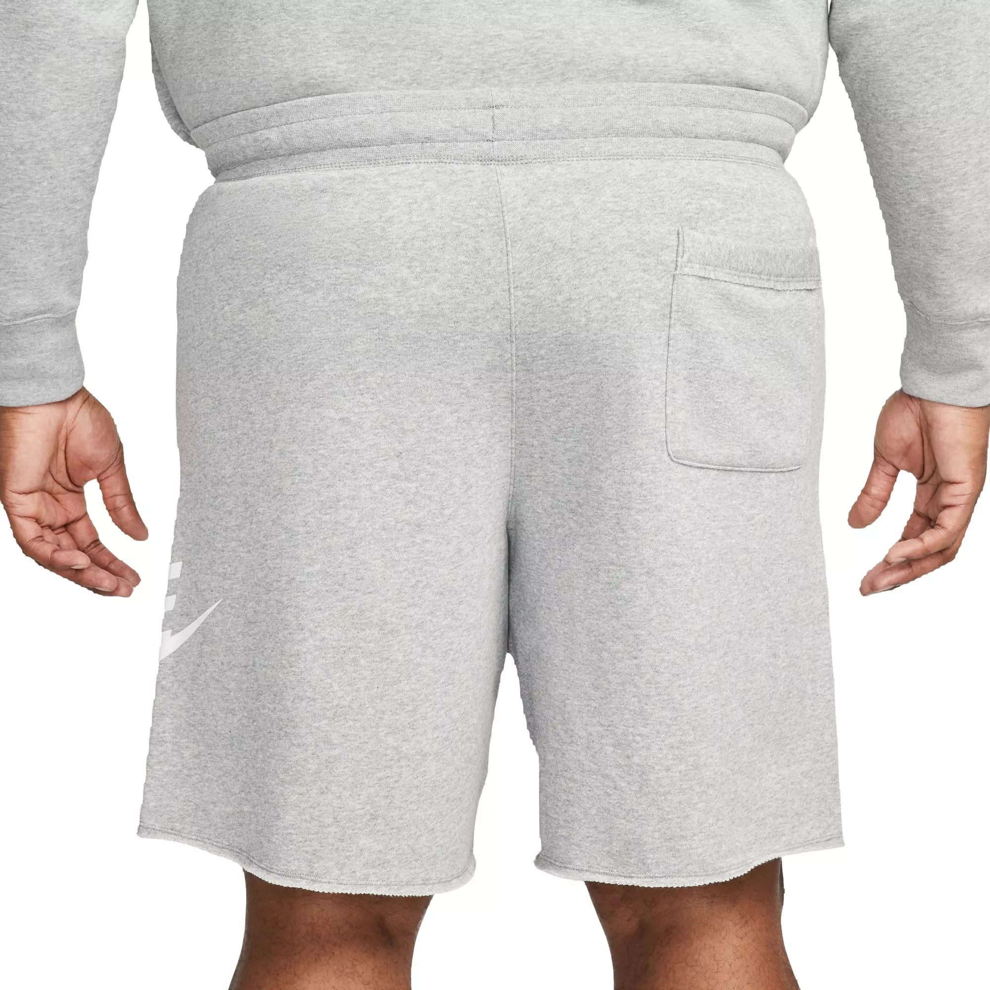 Nike Men's Club Alumni French Terry Shorts-Grey - GREY