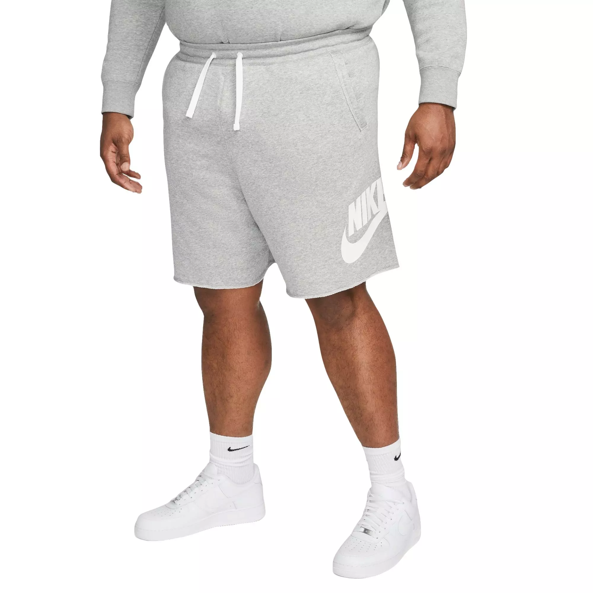 Nike Men's Club Alumni French Terry Shorts-Grey - GREY