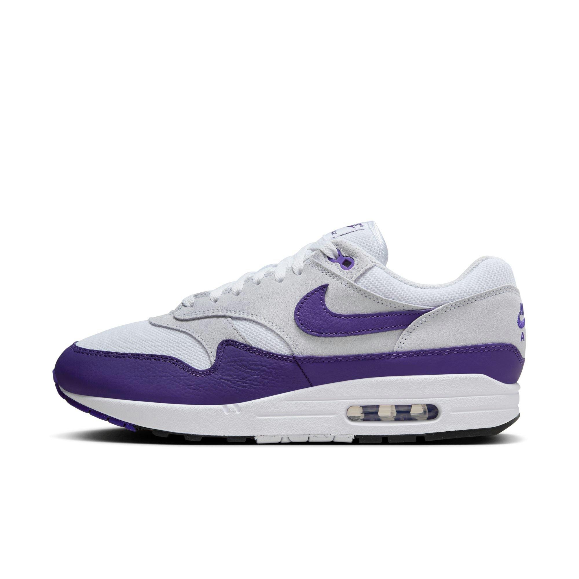 Nike Air Max 1 SC "White/Field Purple/Football Grey/Black" Men's Shoe - WHITE/PURPLE Thumbnail View 3