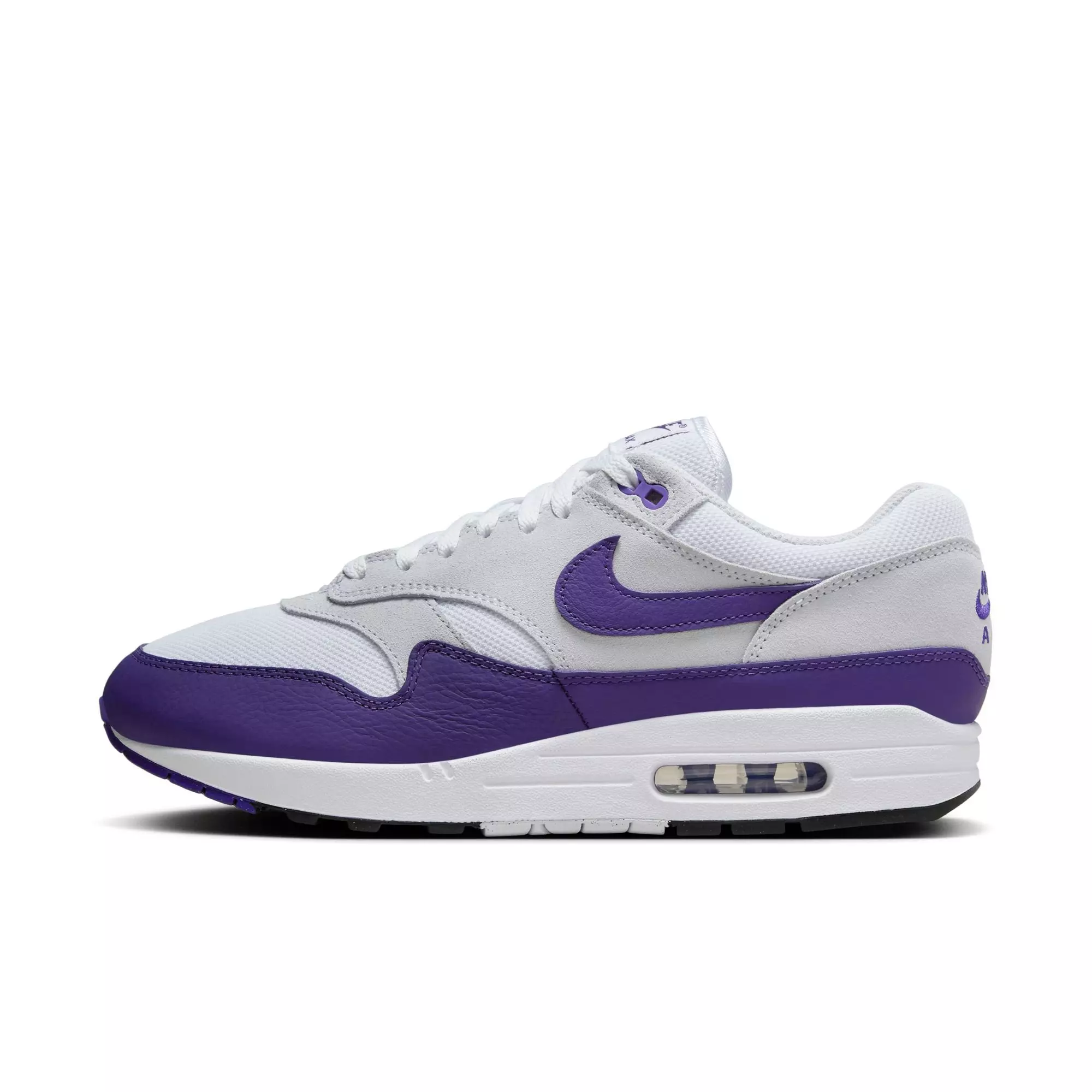 Nike Air Max 1 SC "White/Field Purple/Football Grey/Black" Men's Shoe - WHITE/PURPLE