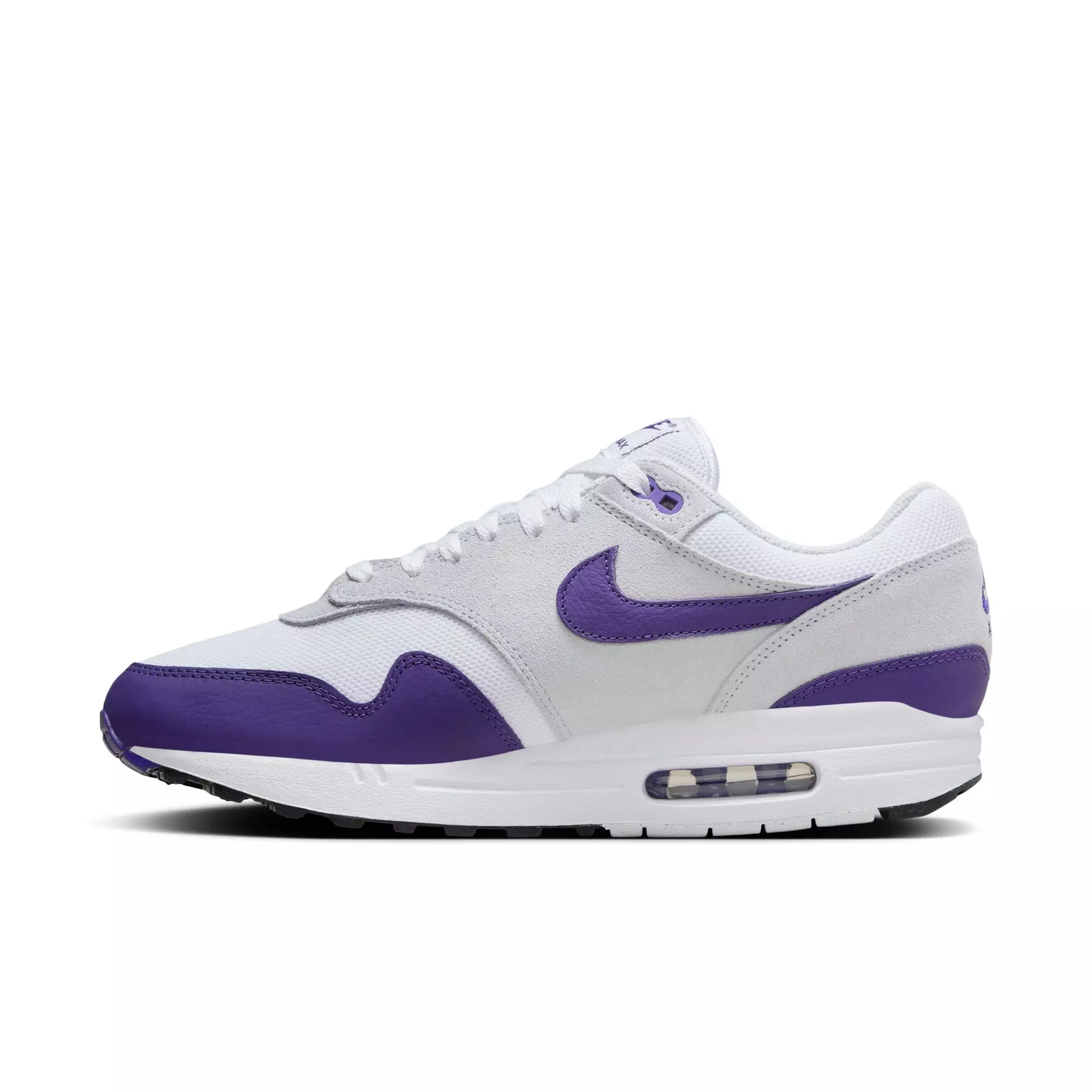 Nike Air Max 1 SC "White/Field Purple/Football Grey/Black" Men's Shoe - WHITE/PURPLE